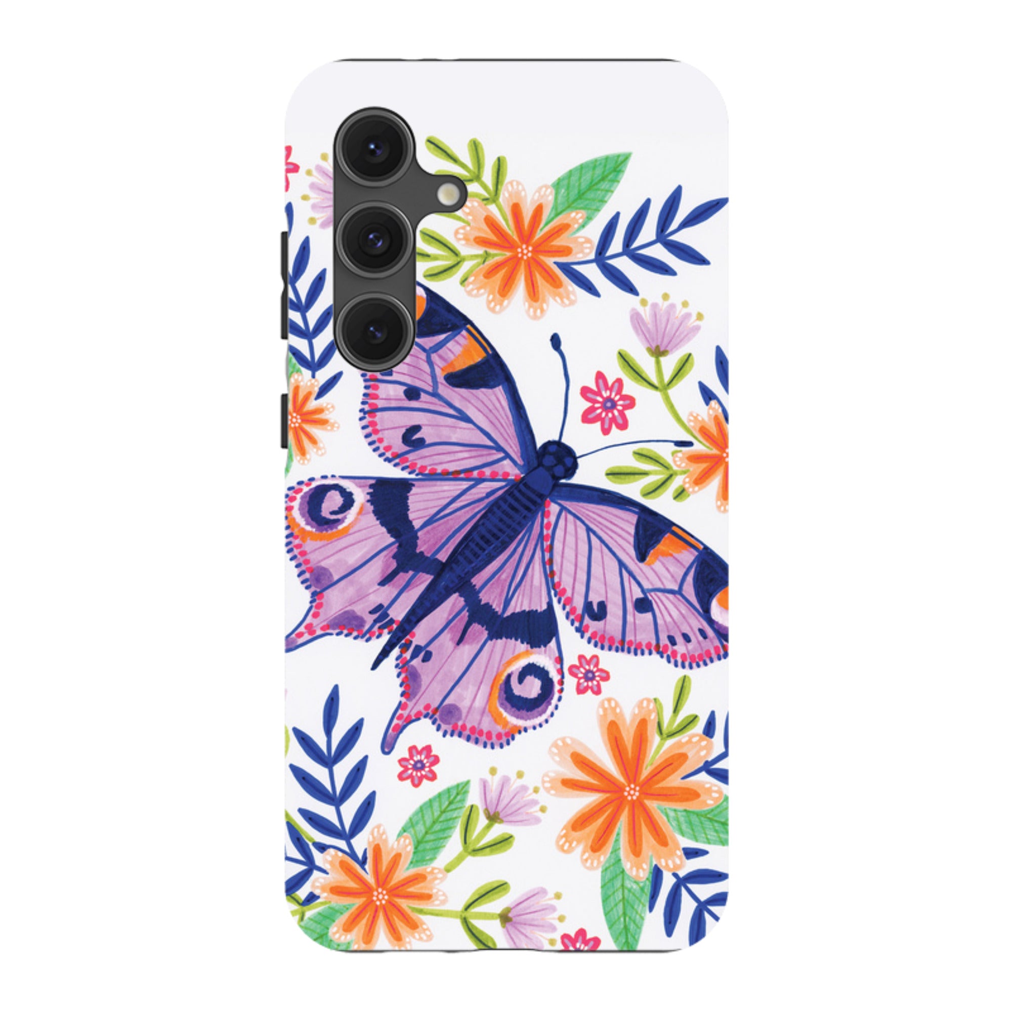 Samsung Tough Case - Floral Lilac Butterfly By Lee Foster Wilson