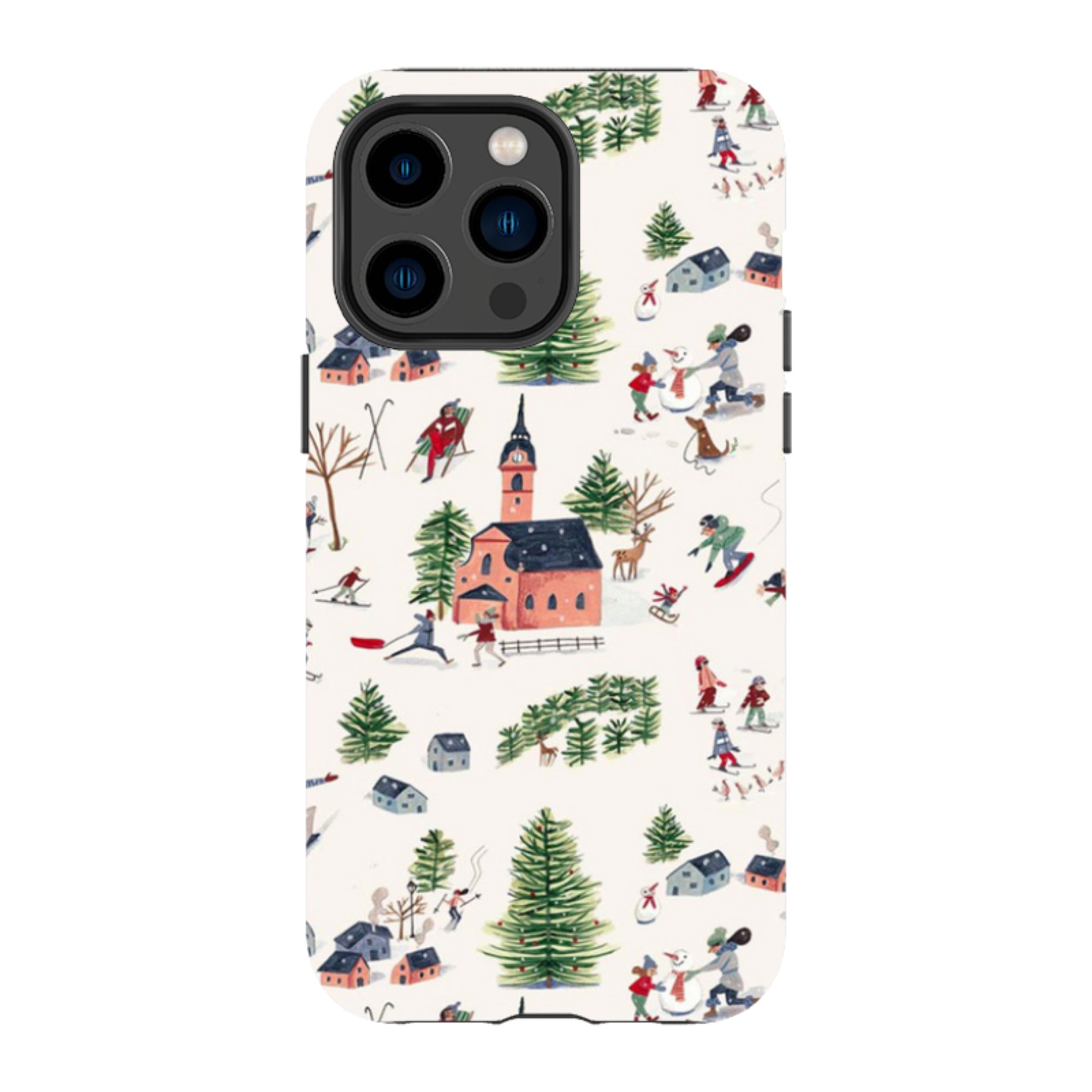 iPhone Tough Case - Skiing By Caroline Bonne Muller