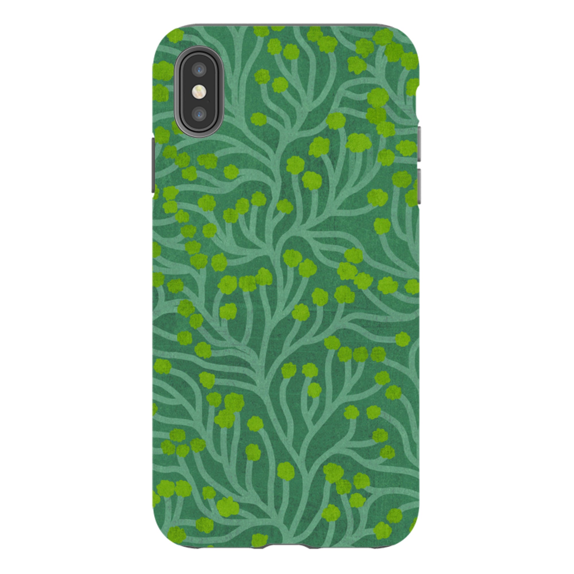 iPhone Tough Case - Vine Green And Teal By Katherine Quinn