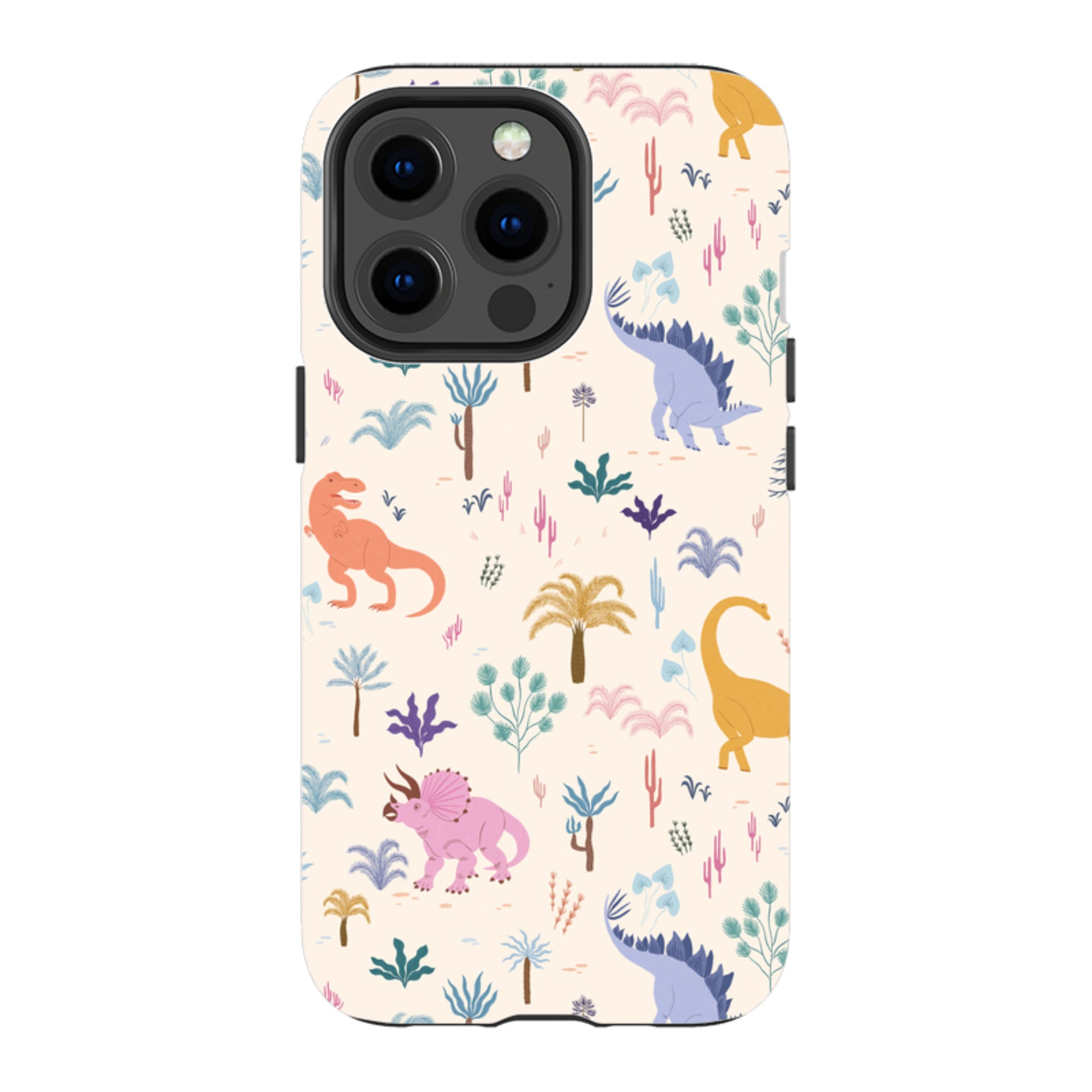 iPhone MagSafe Tough Case - Dinosaur Pattern Light By Meghann Rader