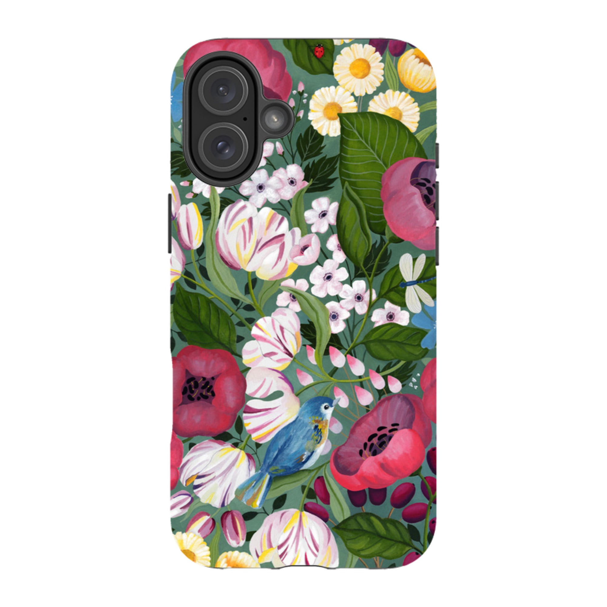 iPhone Tough Case - Bluebird Flowers By Bex Parkin