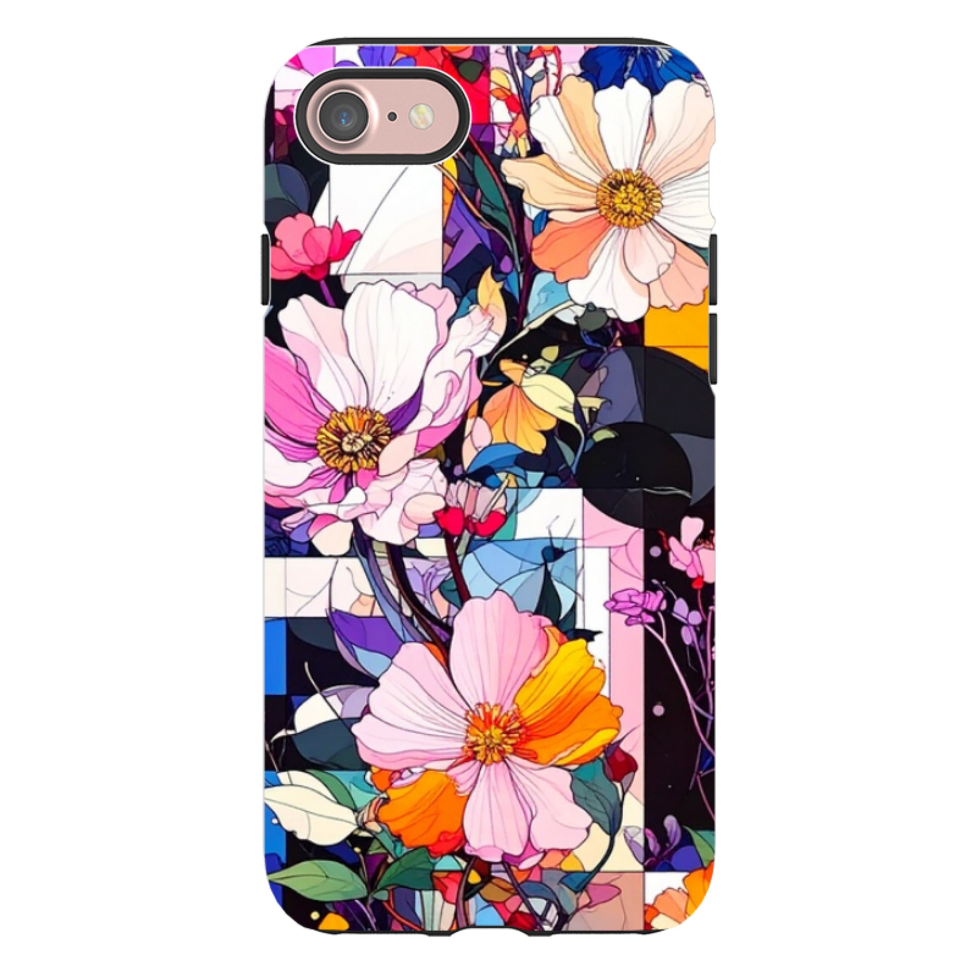 iPhone Tough Case - Block Floral