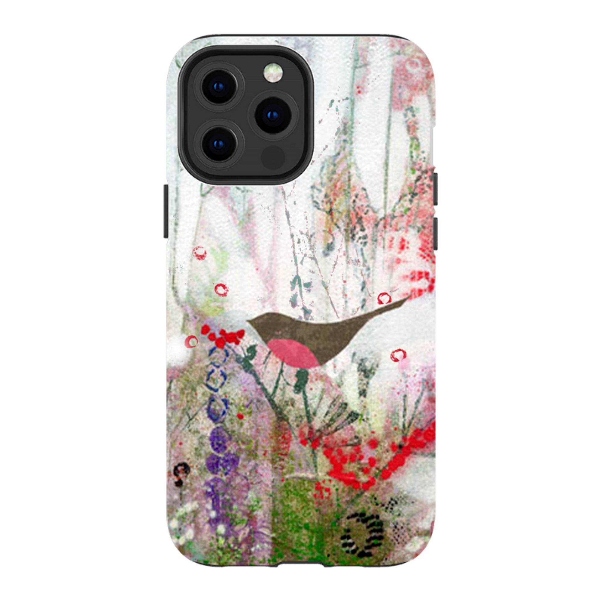 iPhone Tough Case - Robin And Berries By Tiffany Lynch