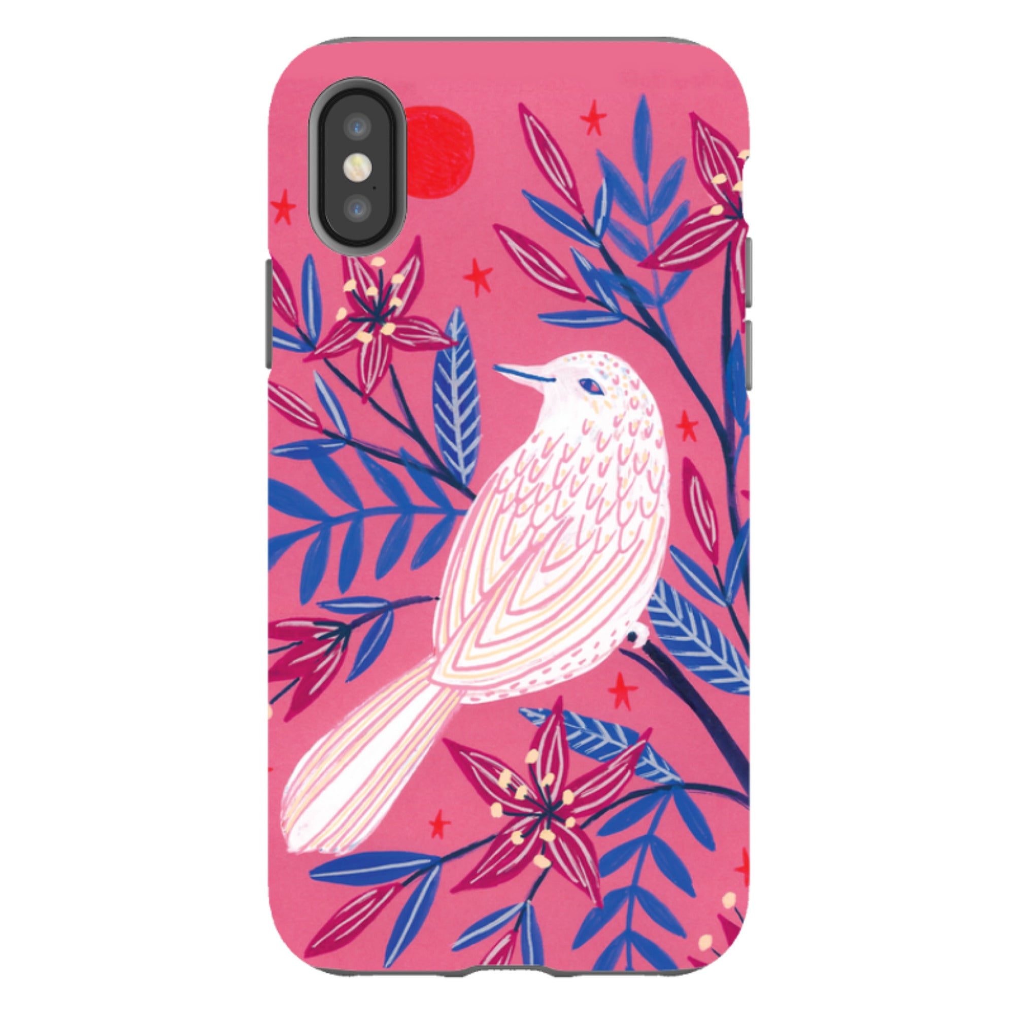 iPhone Tough Case - Pink Bird By Lee Foster Wilson