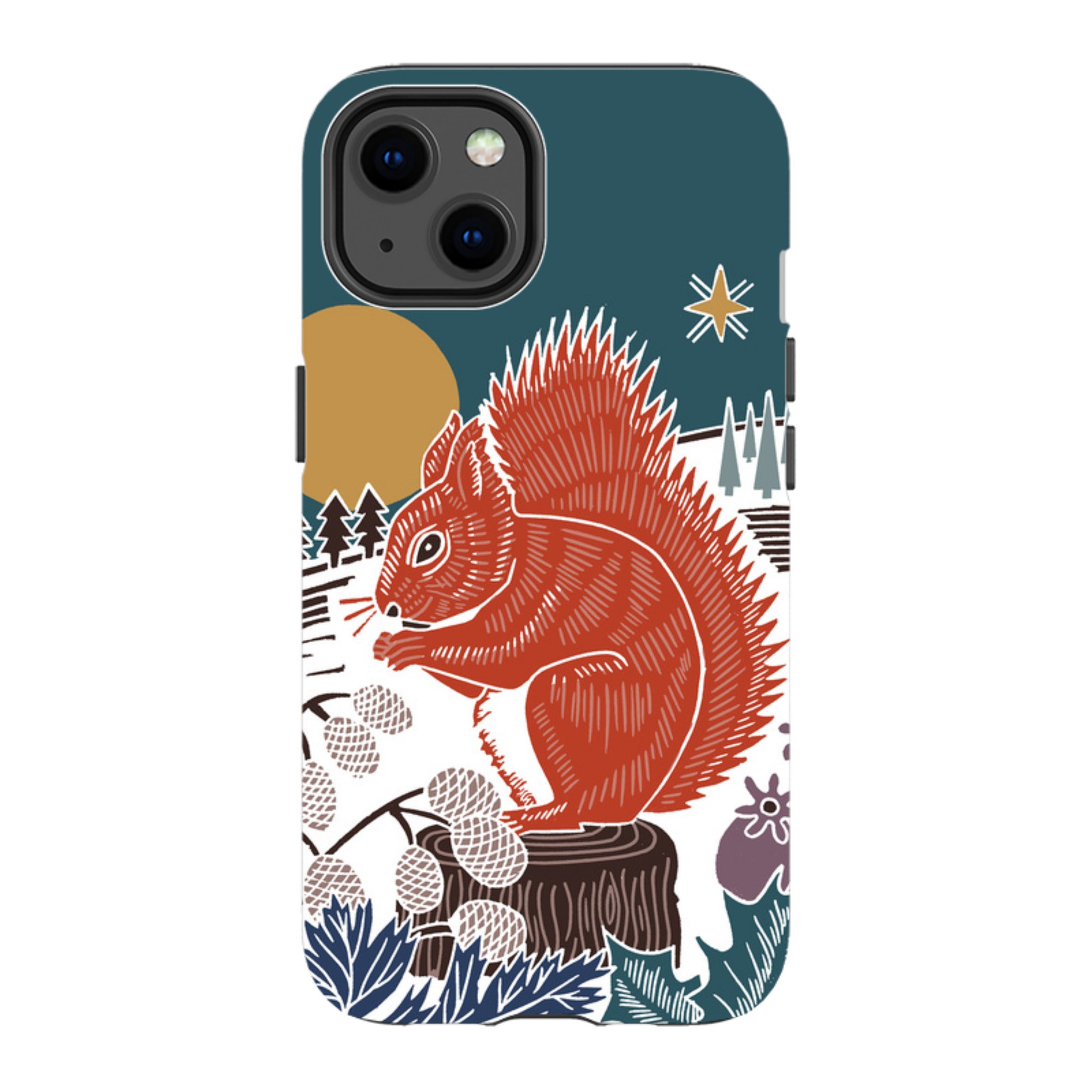 iPhone Tough Case - Winter Squirrel By Kate Heiss