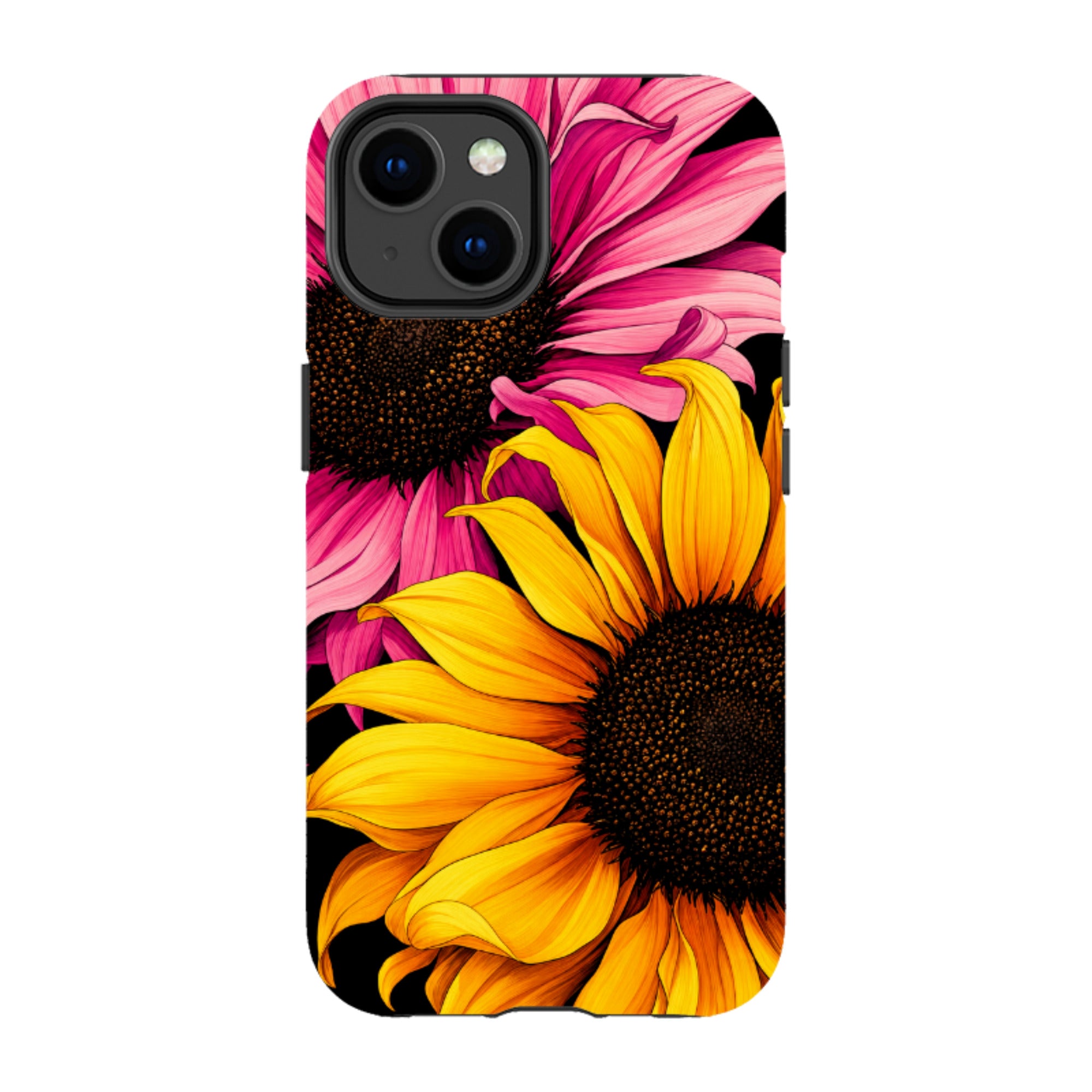 iPhone Tough Case - Yellow & Pink Sunflower