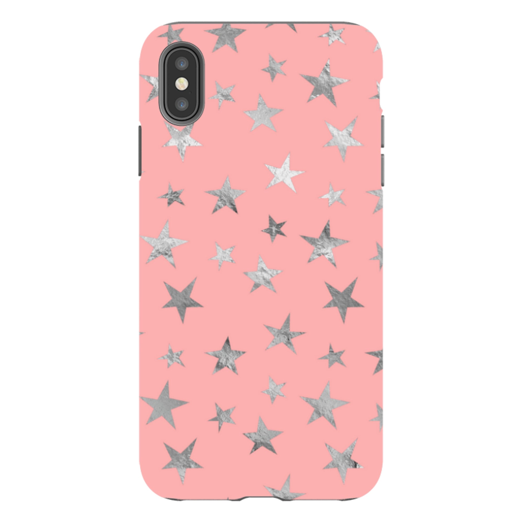 iPhone Tough Case - Pink and Silver Stars