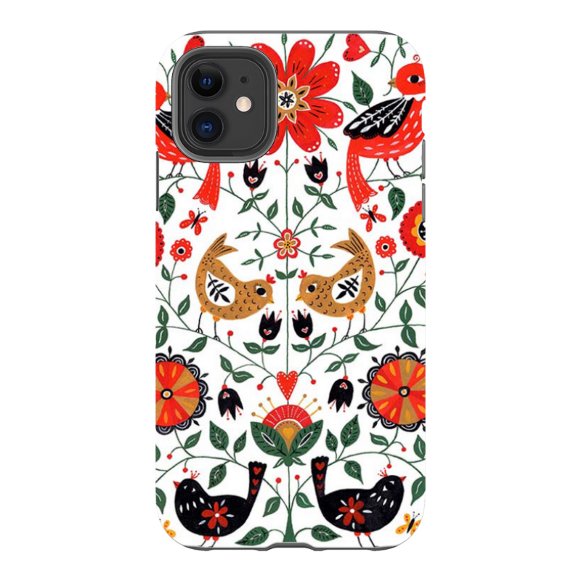 iPhone Tough Case - Birds And florals By Suzy Taylor