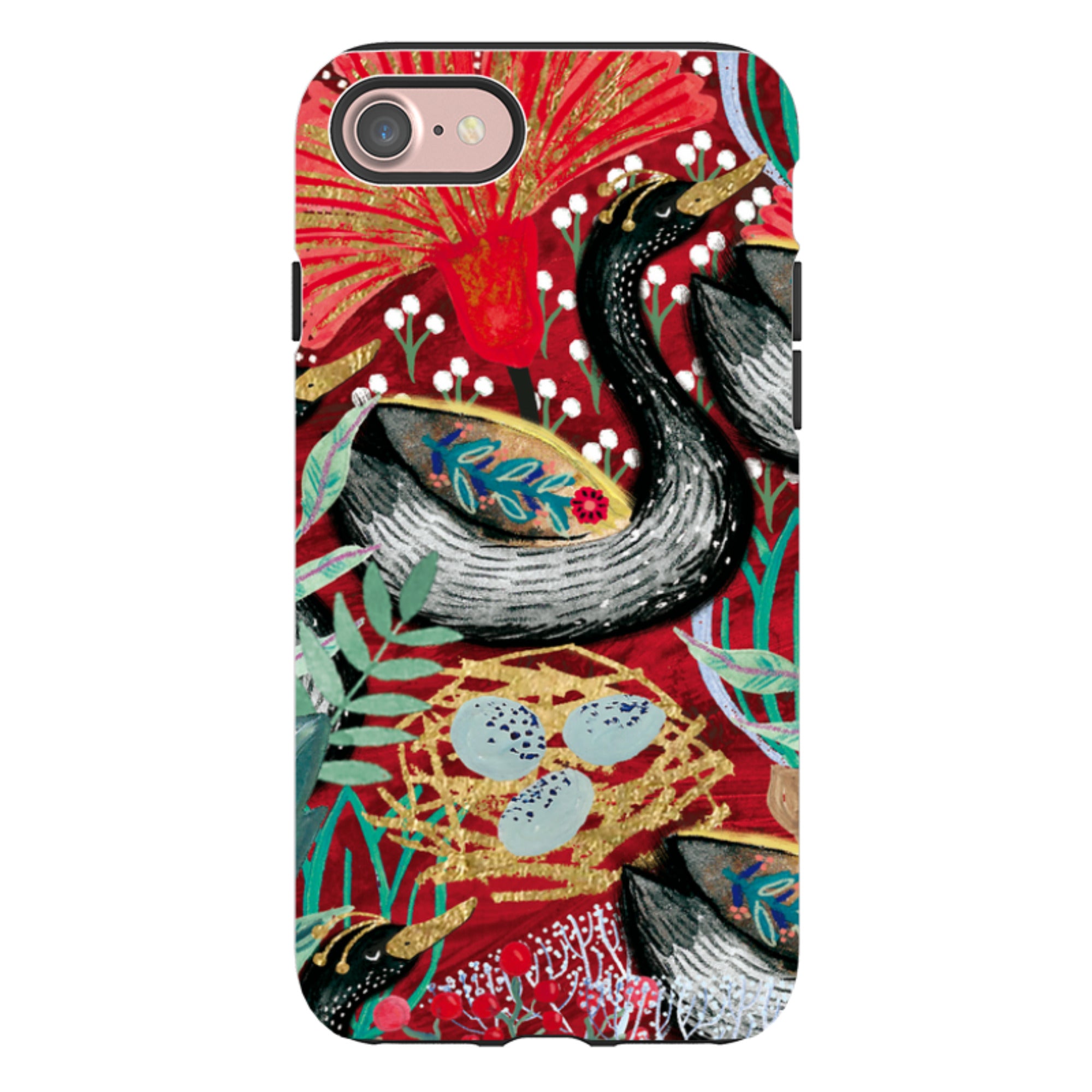 iPhone Tough Case - Eight Geese A Laying By Emma Frances Grant