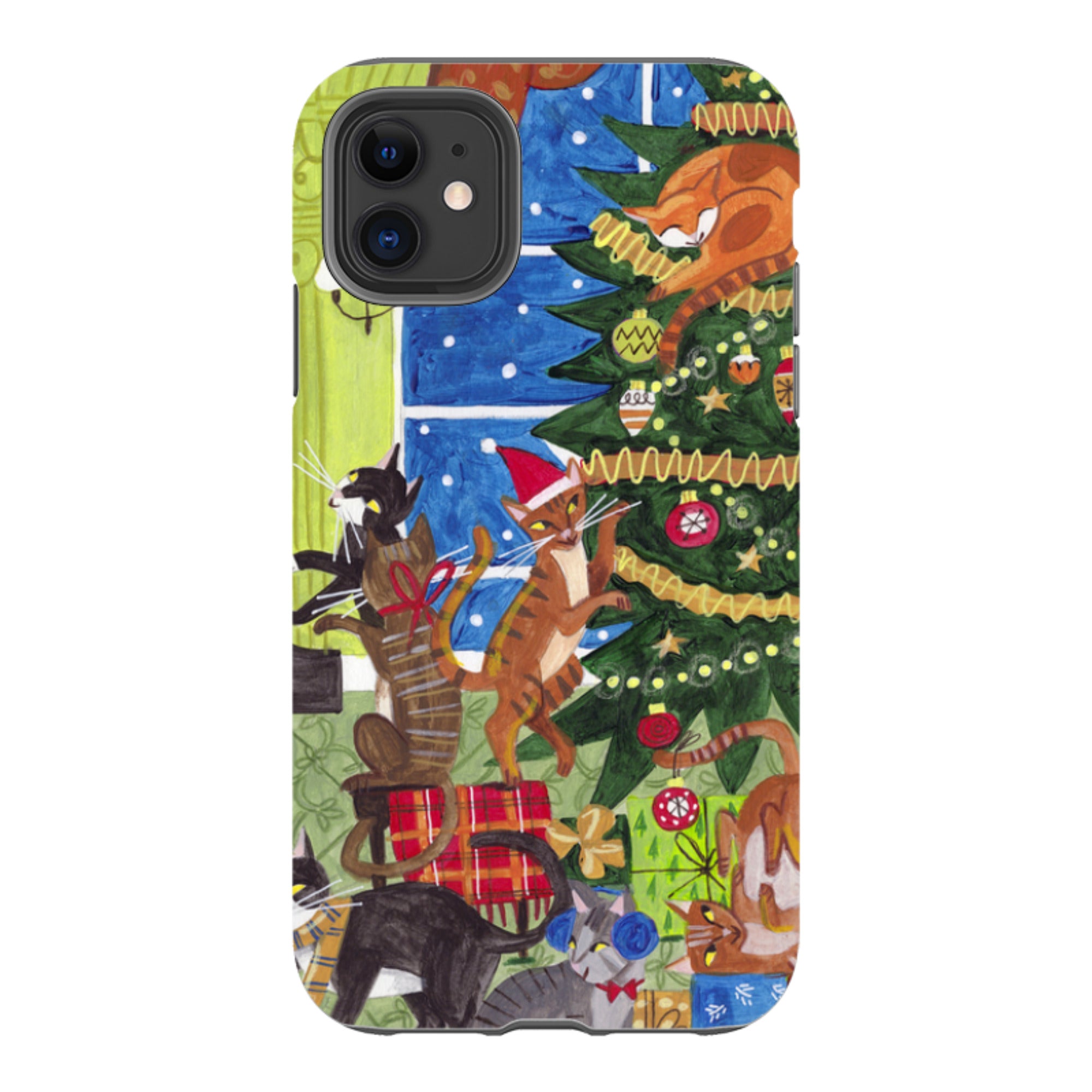 iPhone Tough Case - Christmas Cats By Caroline Bonne Muller