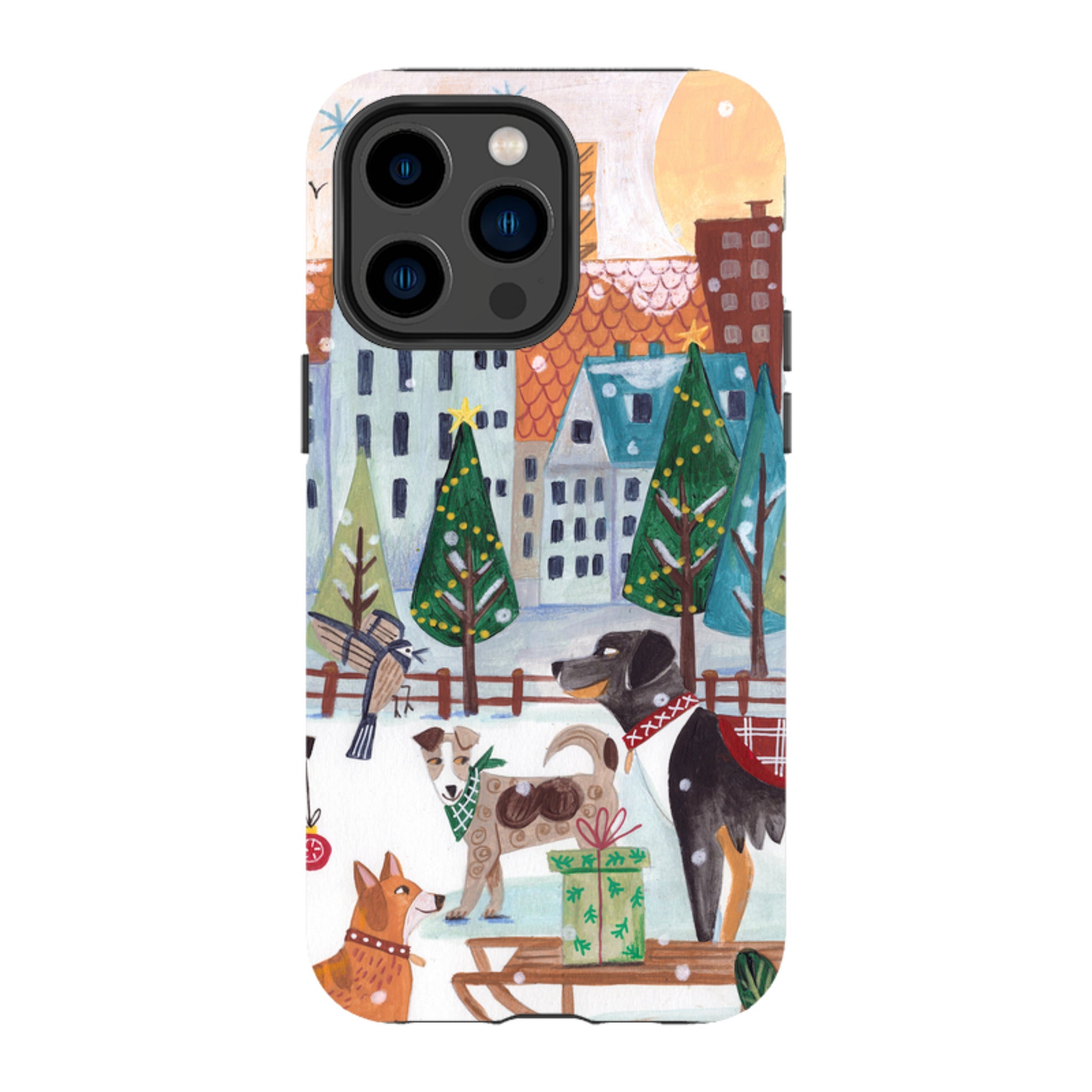 iPhone MagSafe Tough Case - Christmas Dogs By Caroline Bonne Muller