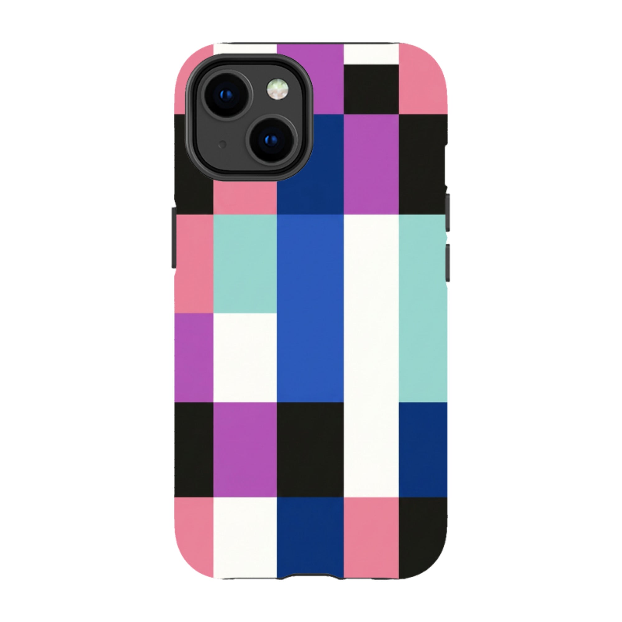 iPhone Tough Case - Pastel Cyberpunk Checkerboard
