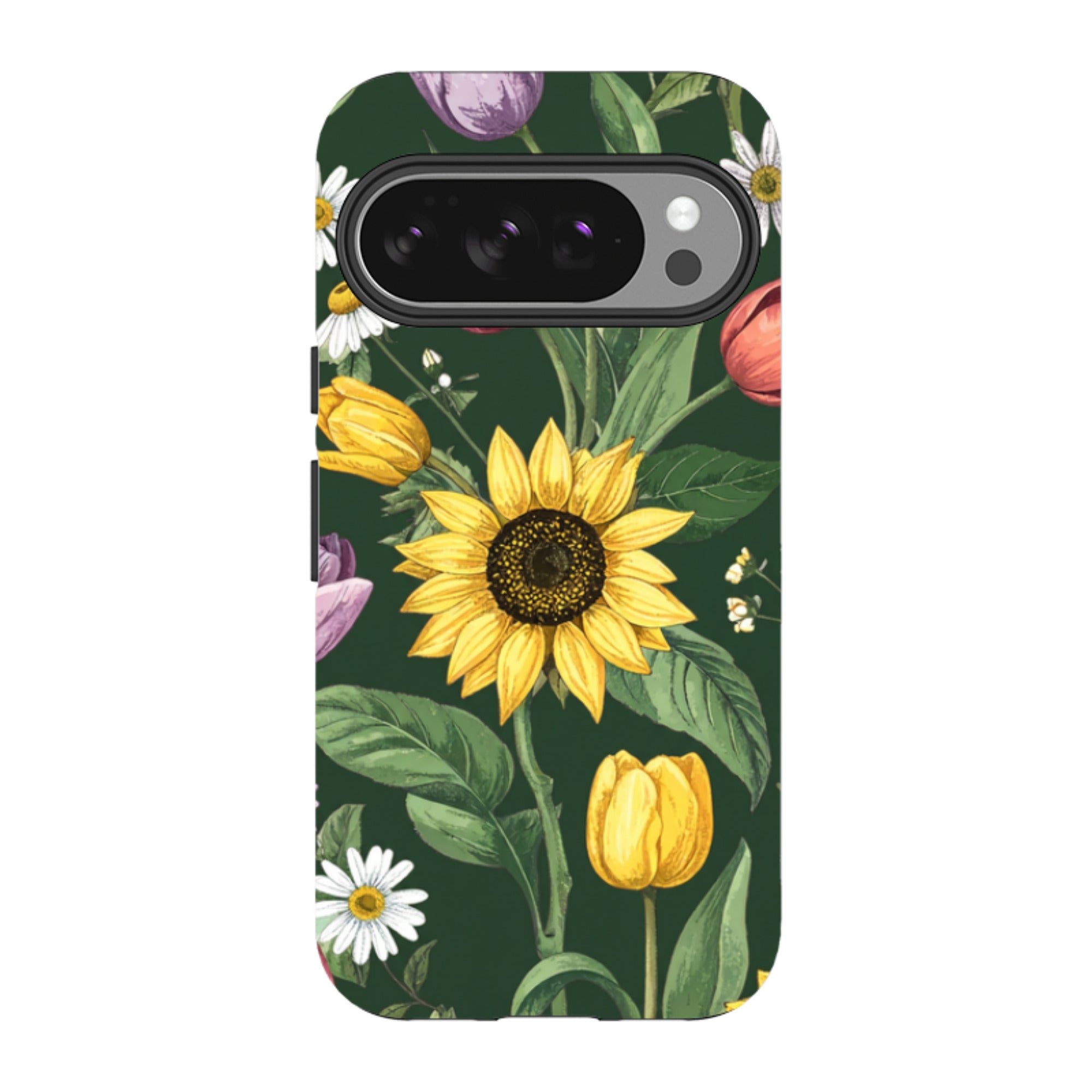 Google Tough Case - Green Sunflowers