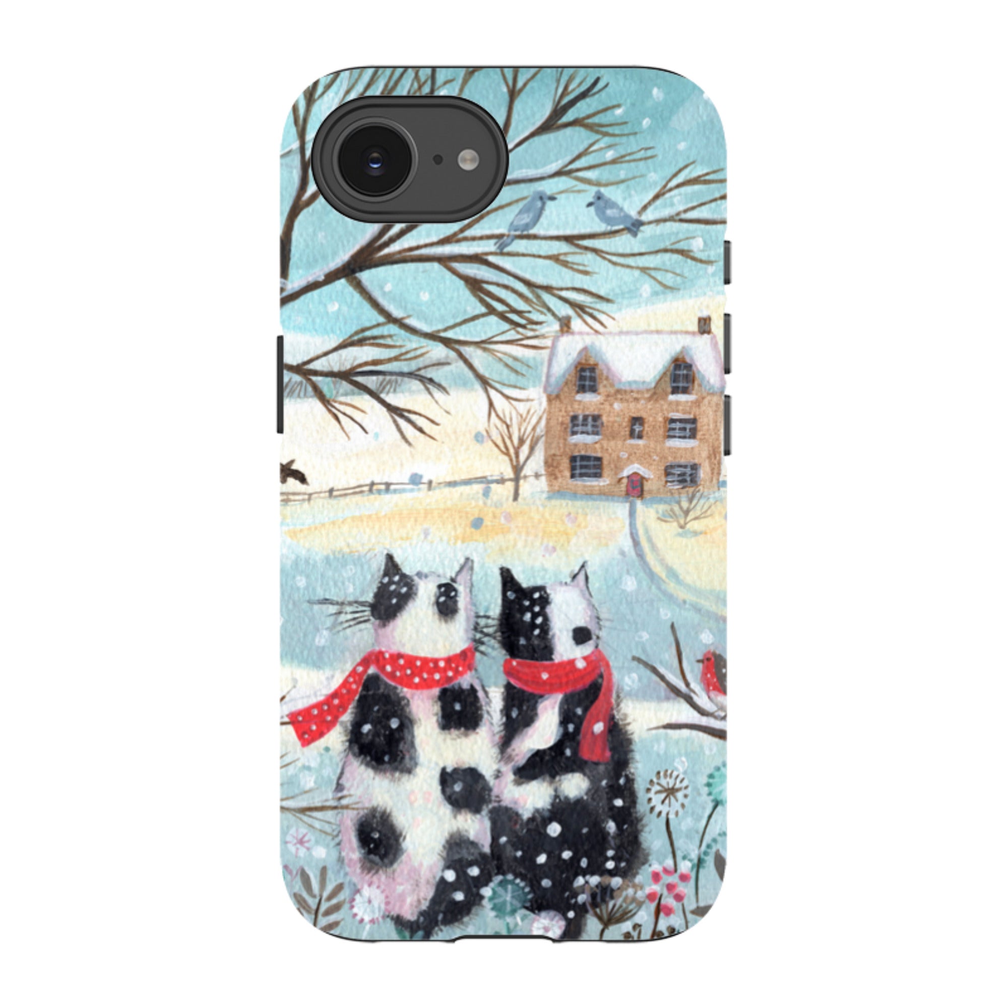 iPhone Tough Case - Christmas Cats By Mary Stubberfield
