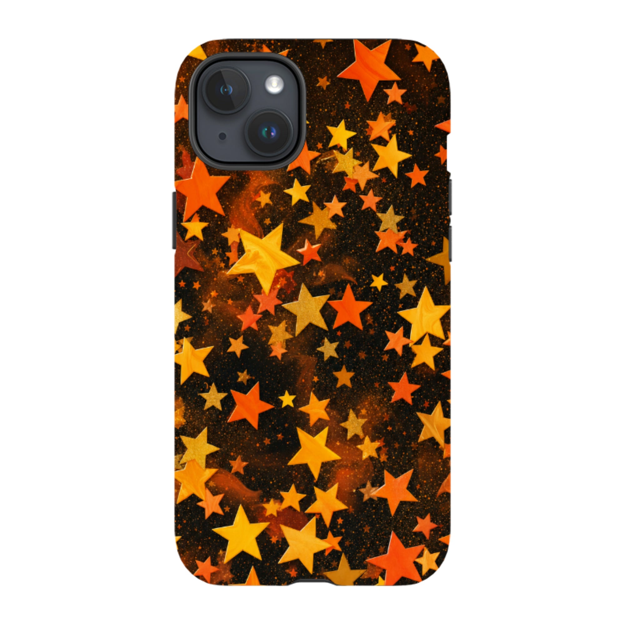 iPhone Tough Case - Orange Galaxy Star