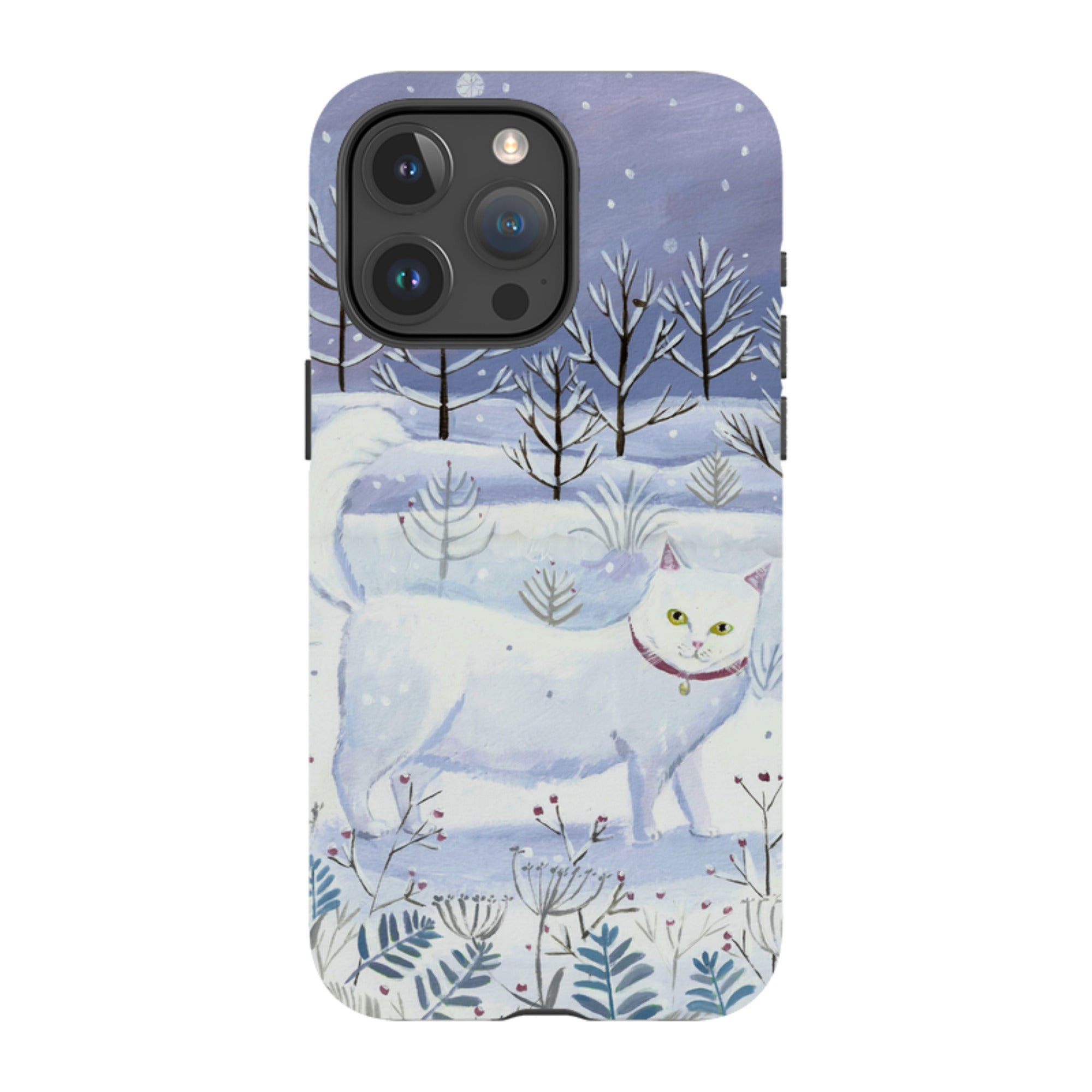 iPhone Tough Case - White Cat By Mary Stubberfield