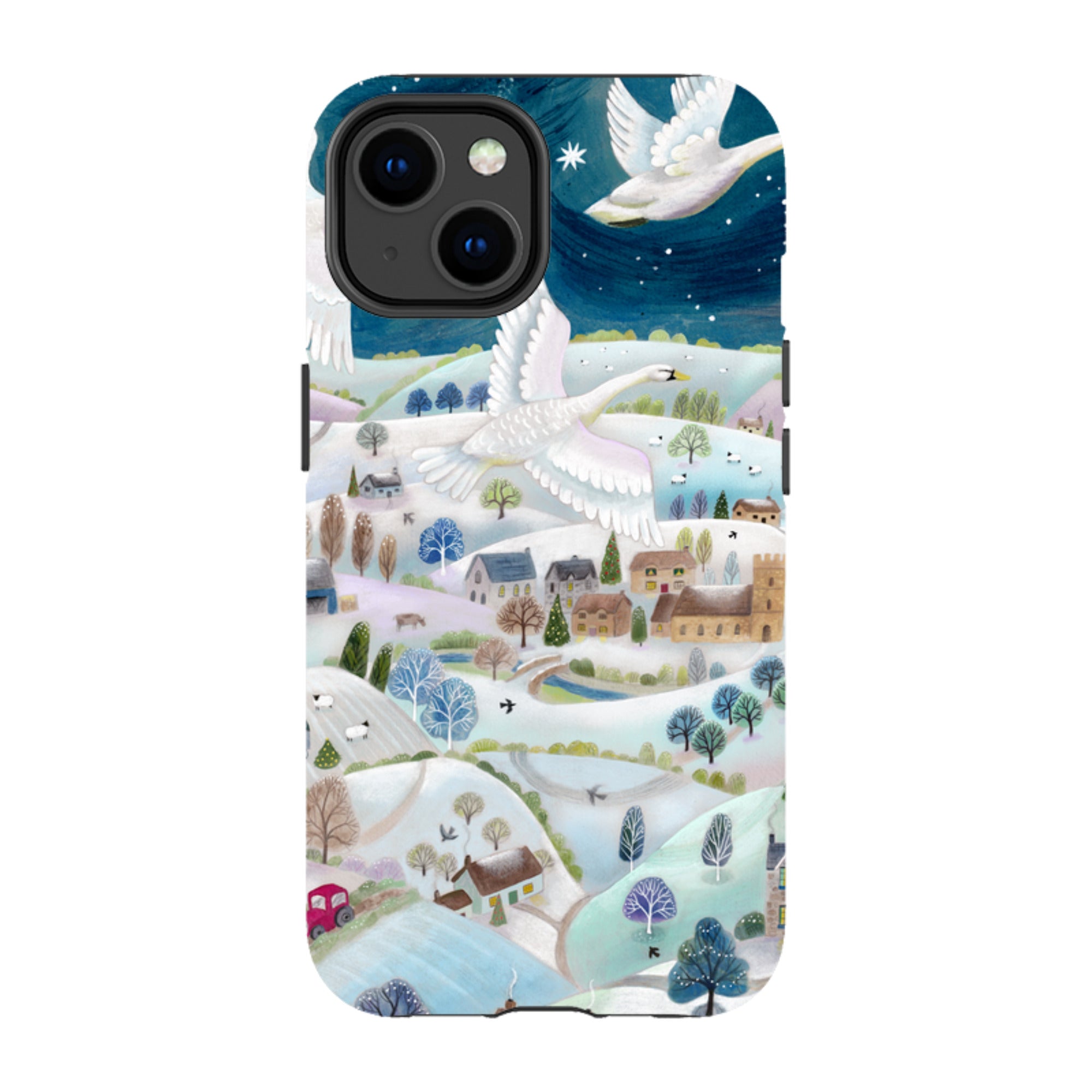 iPhone Tough Case - Winter Swans By Bex Parkin