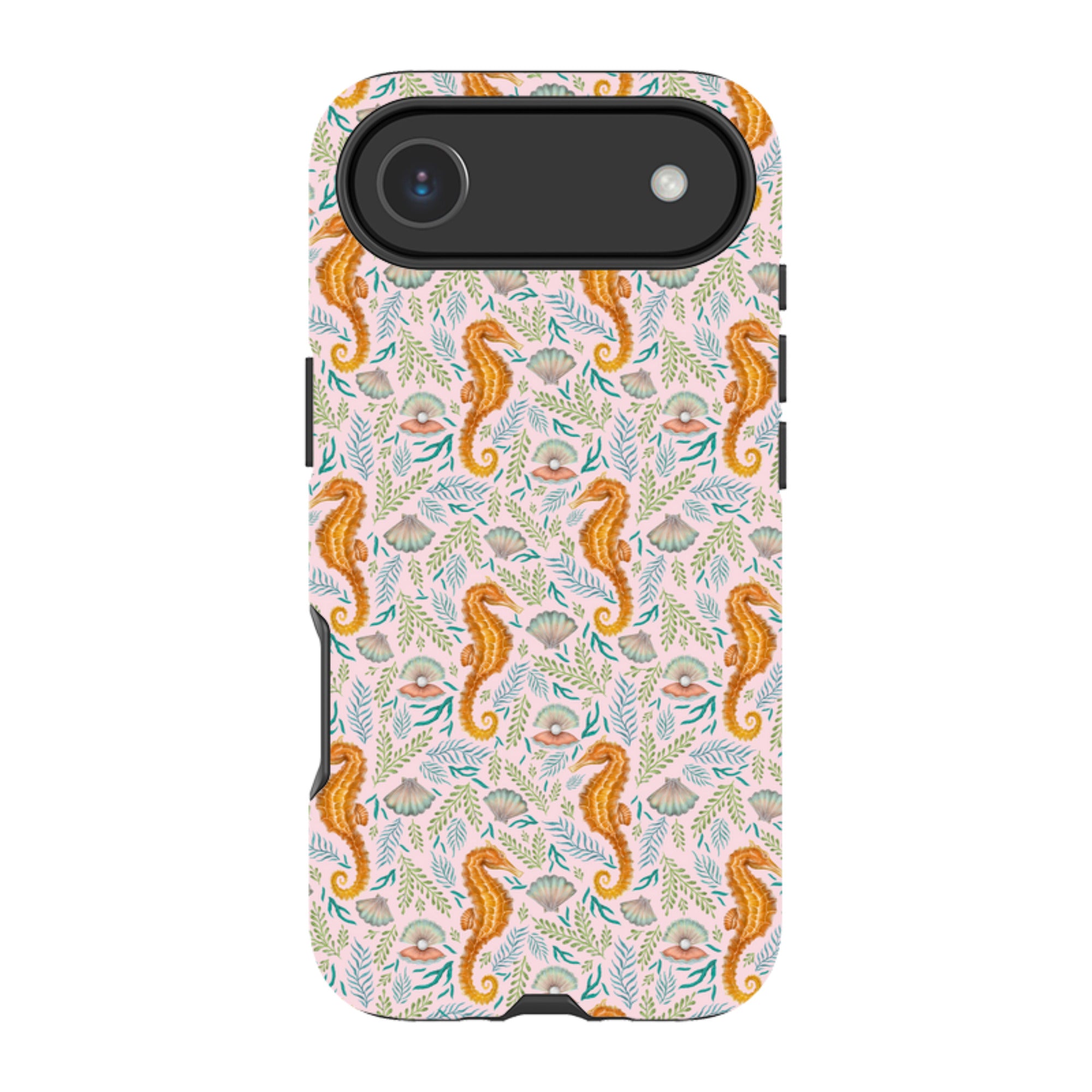 iPhone MagSafe Tough Case -  Seahorse Pink By Catherine Rowe