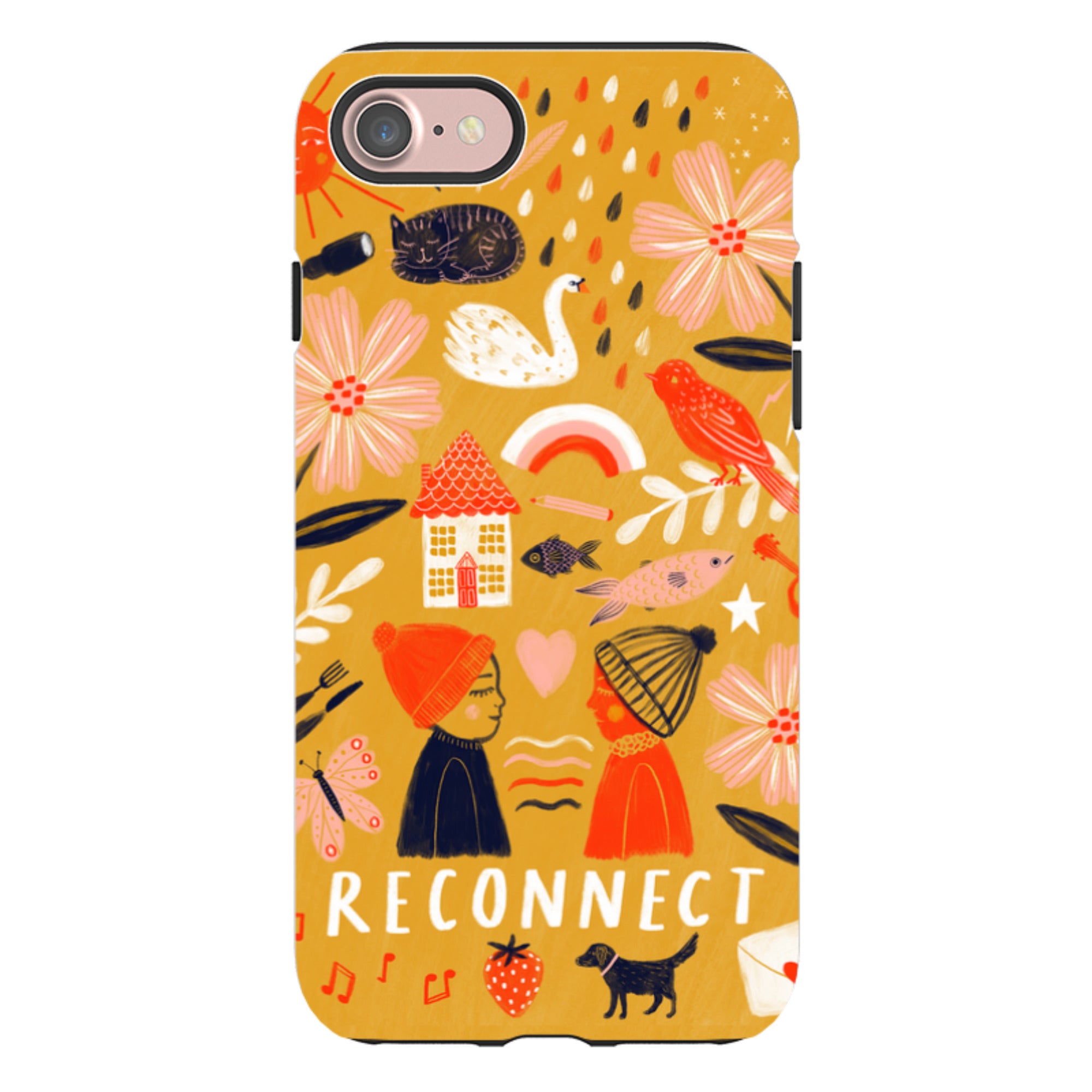 iPhone Tough Case - Reconnect Yellow By Lee Foster Wilson