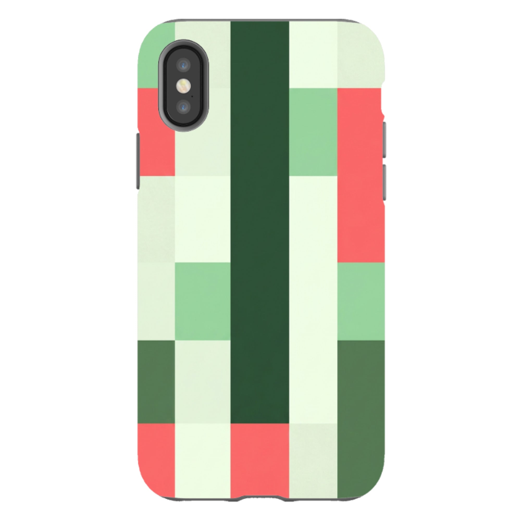 iPhone Tough Case - Retro Abstract Gingham