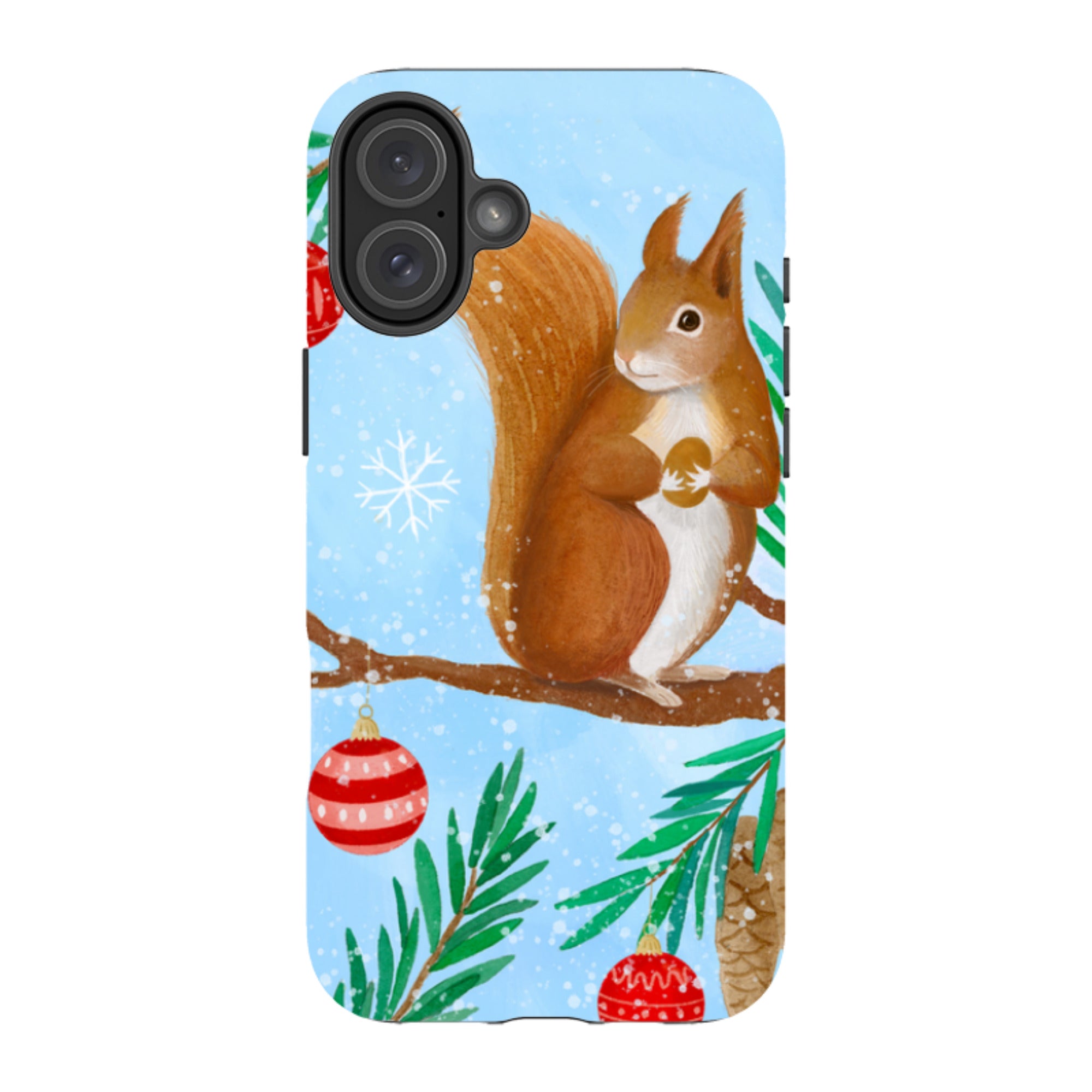 iPhone Tough Case - Winter Squirrel By Bex Parkin