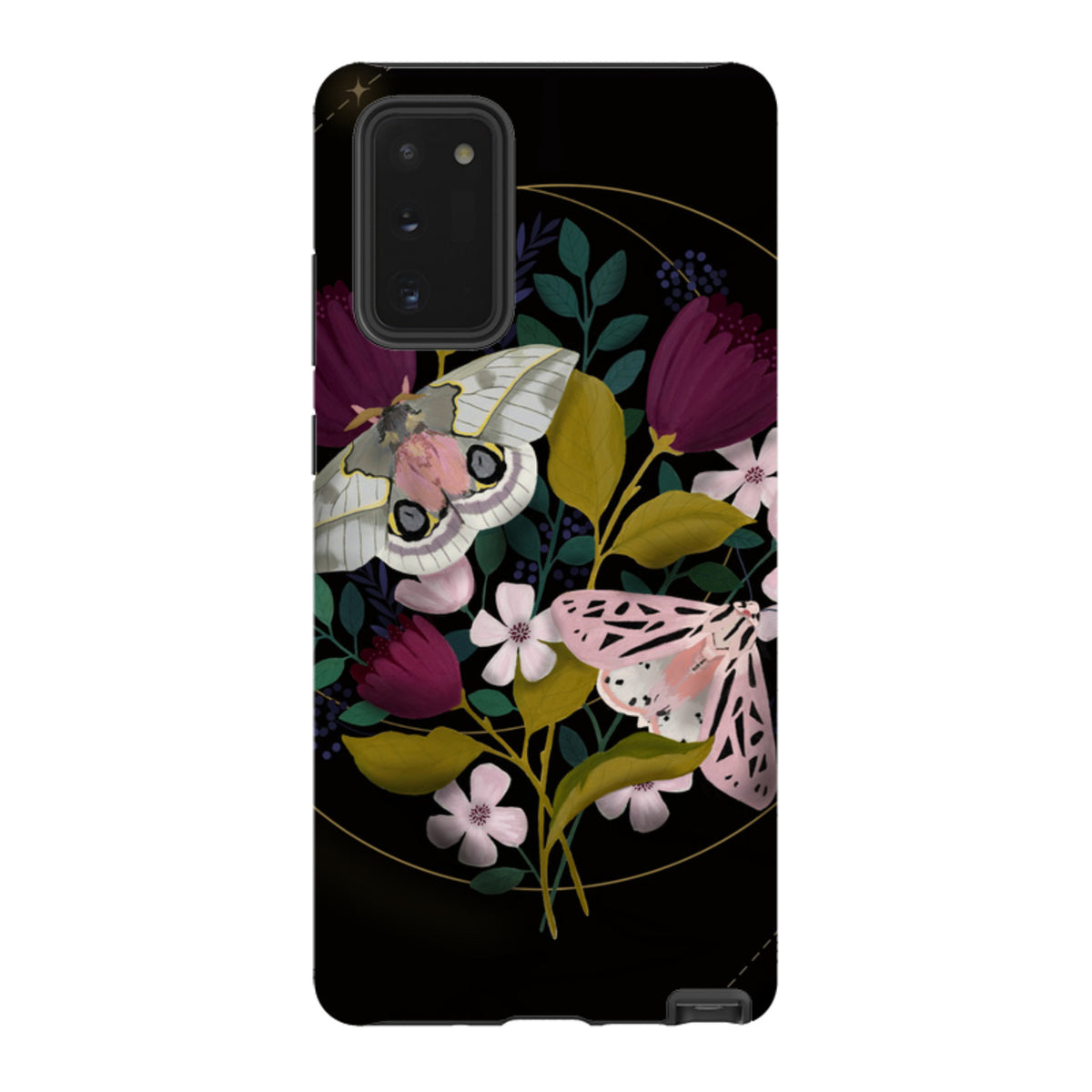 Samsung Tough Case - Moon Moths By Bex Parkin
