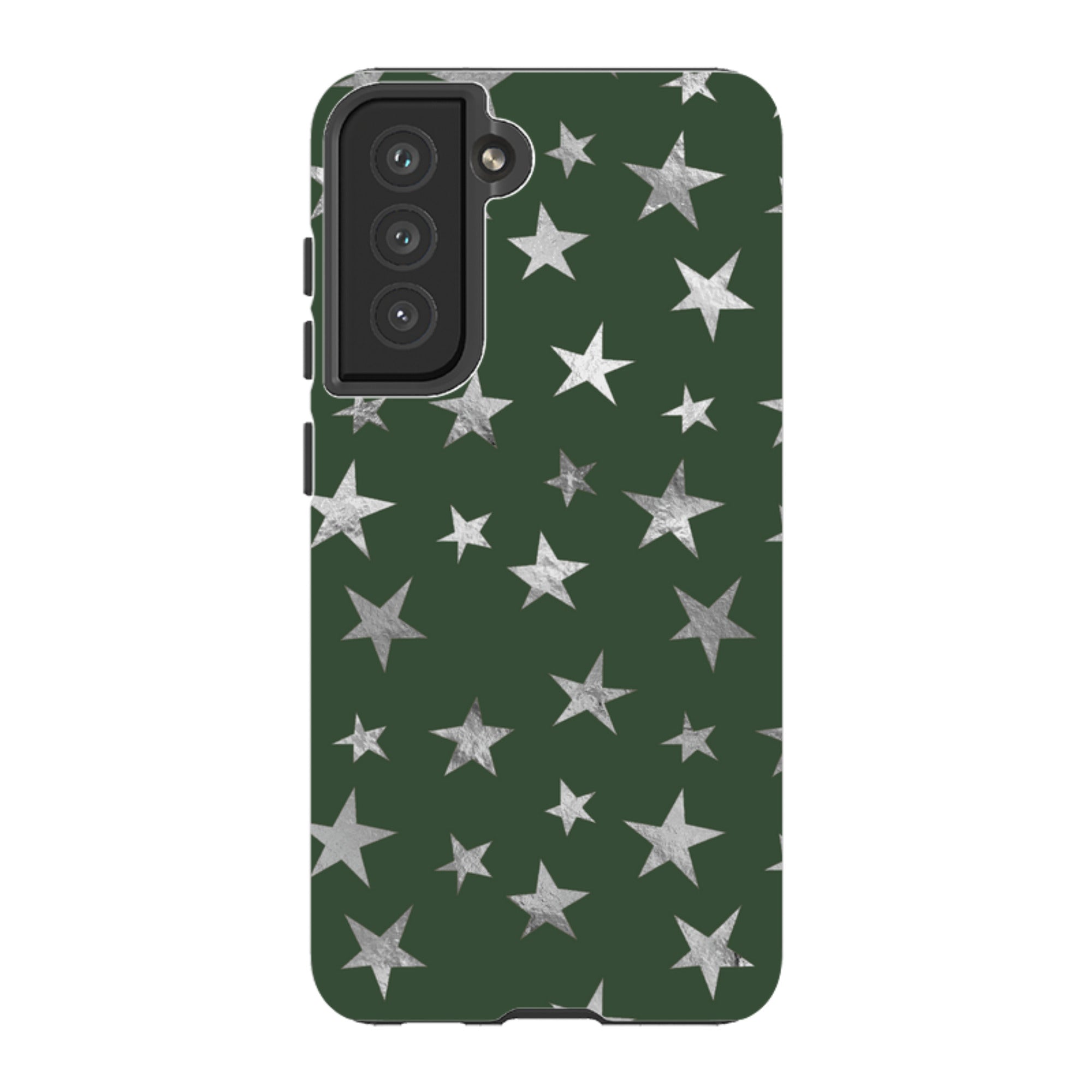 Samsung Tough Case - Green and Silver Stars