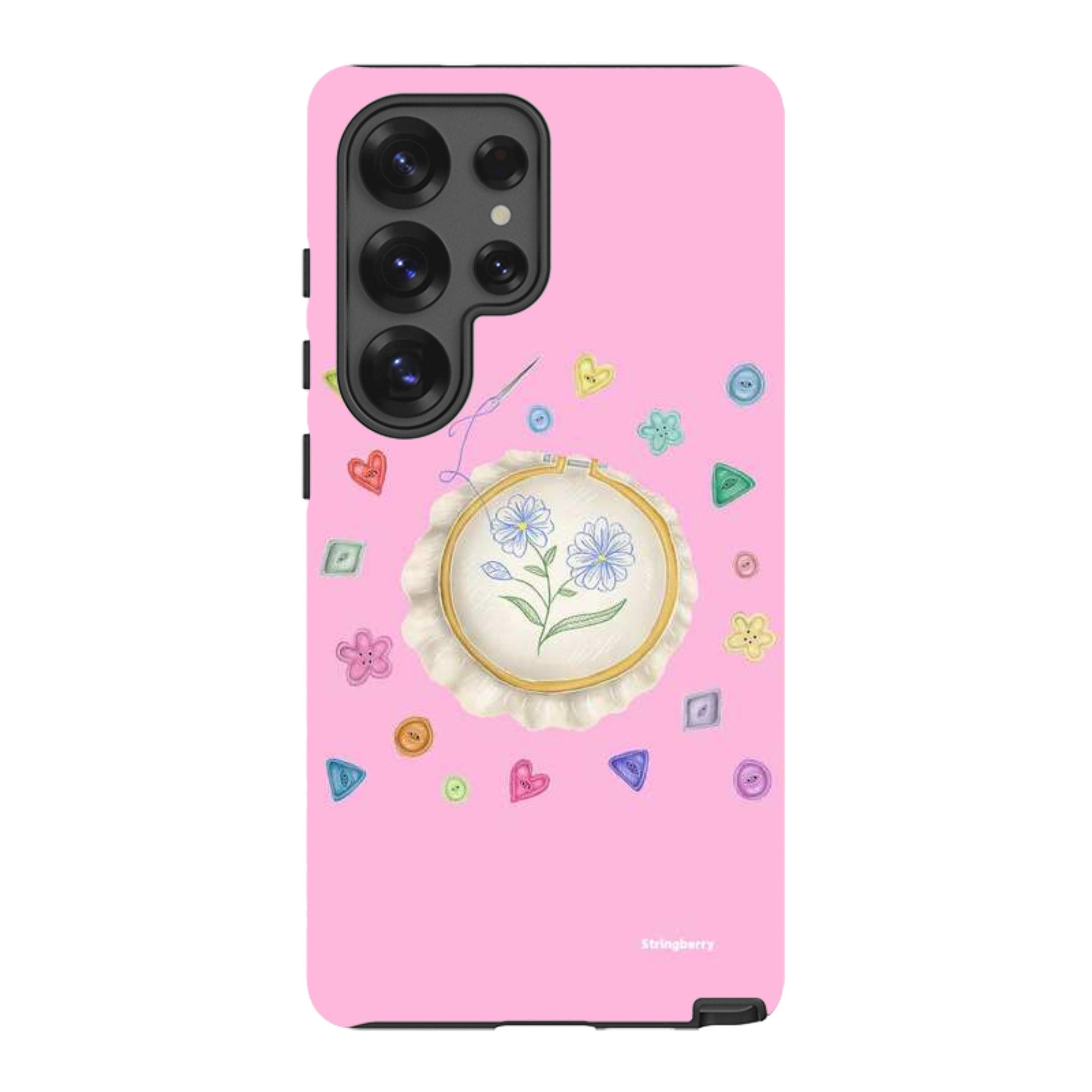 Samsung Tough Case - Flower Buttons Needlework By Catherine Rowe
