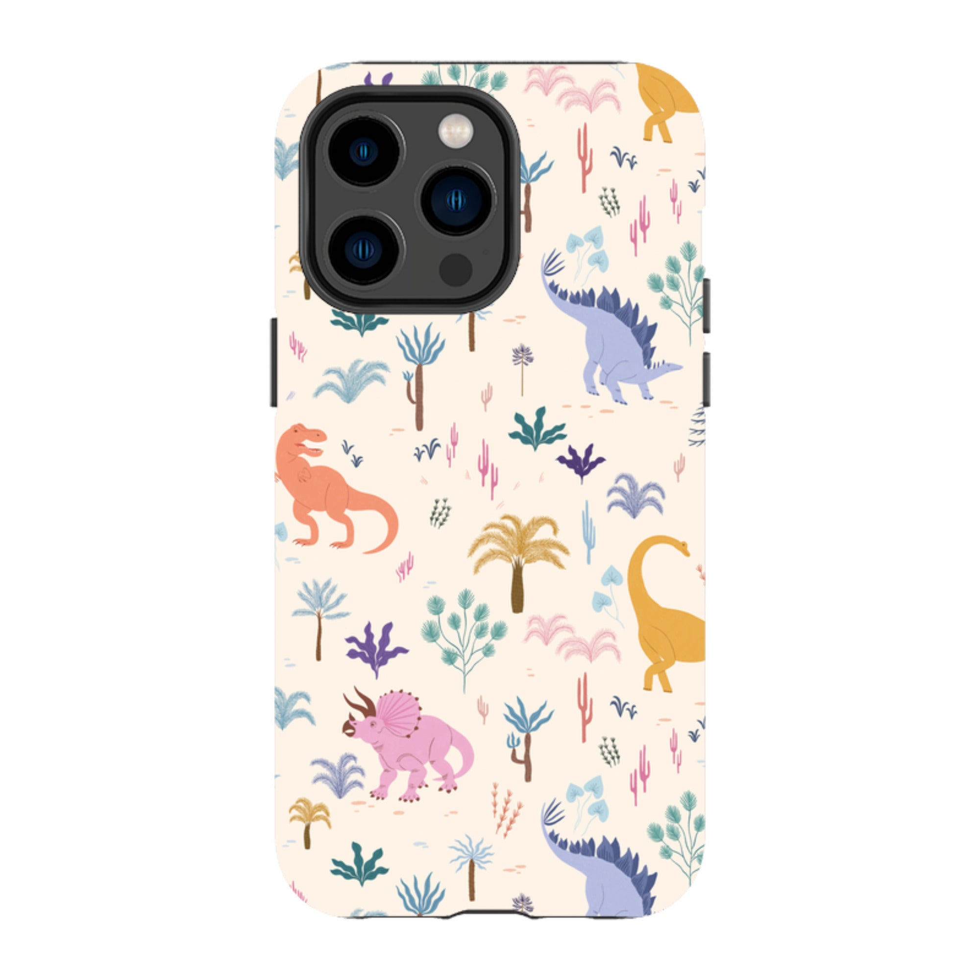 iPhone MagSafe Tough Case - Dinosaur Pattern Light By Meghann Rader