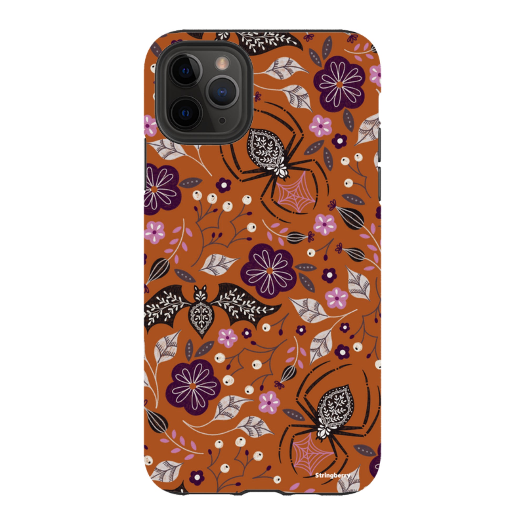 iPhone Tough Case - SpiderBat Orange By Jenny Zemanek