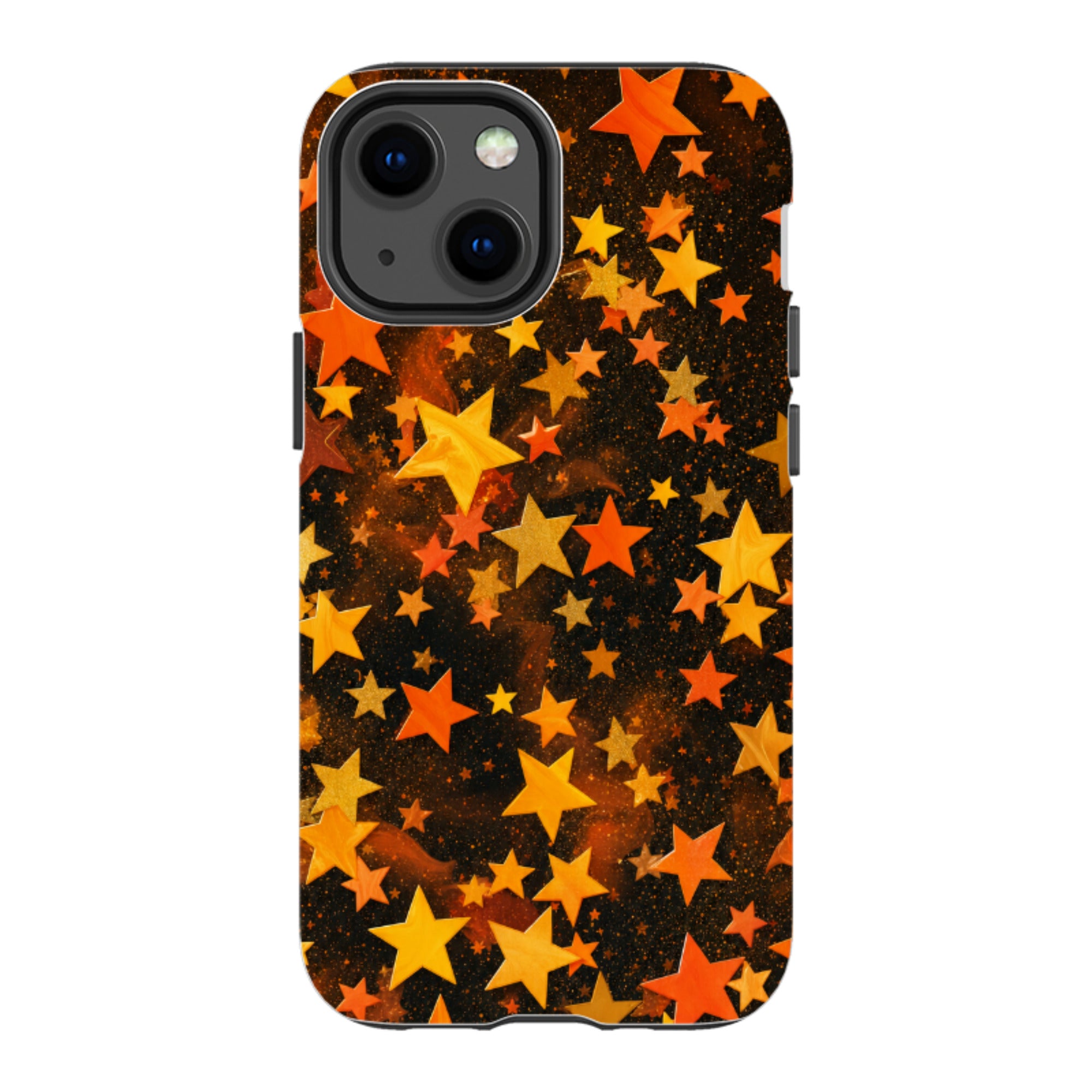 iPhone Tough Case - Orange Galaxy Star