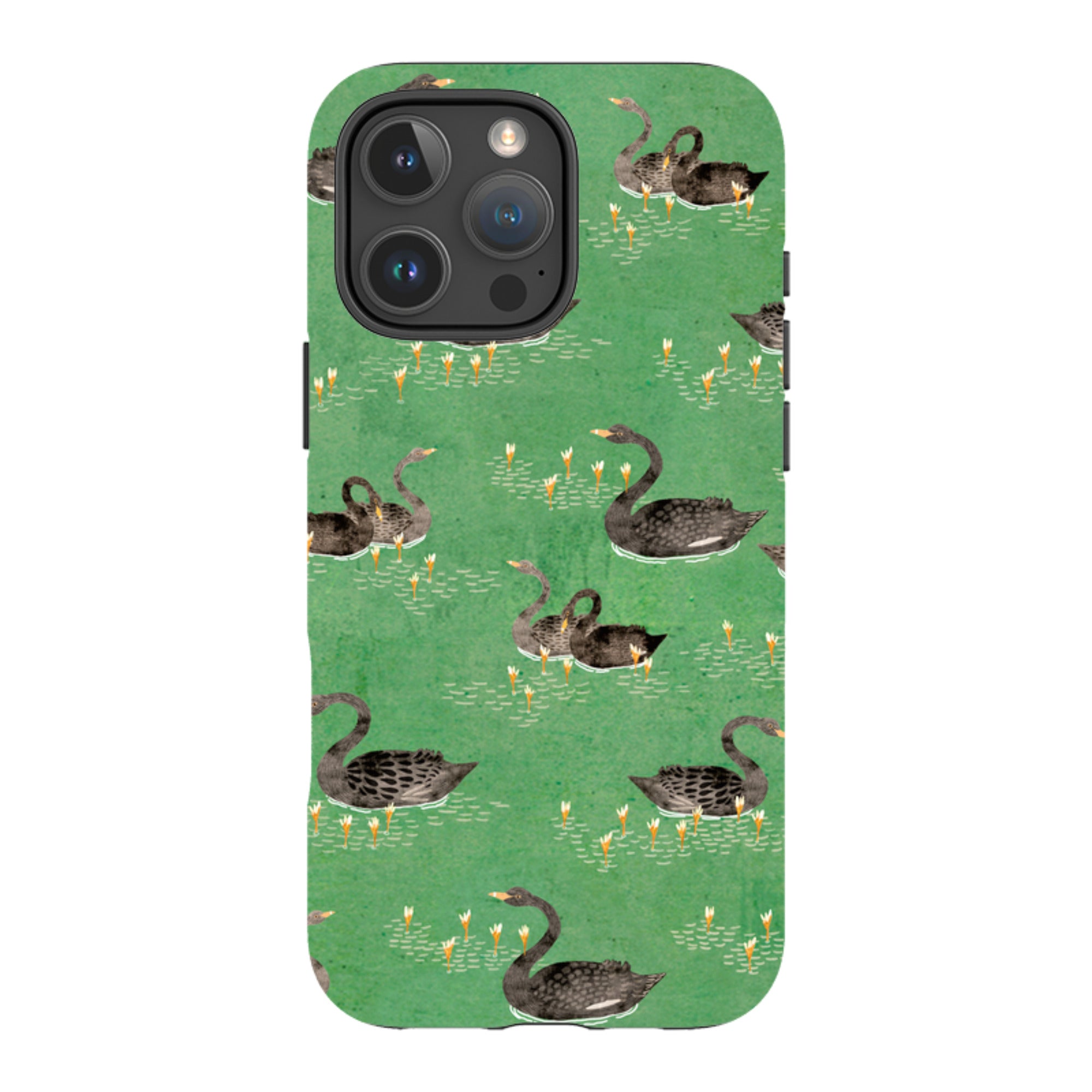 iPhone Tough Case - Swans Green By Katherine Quinn