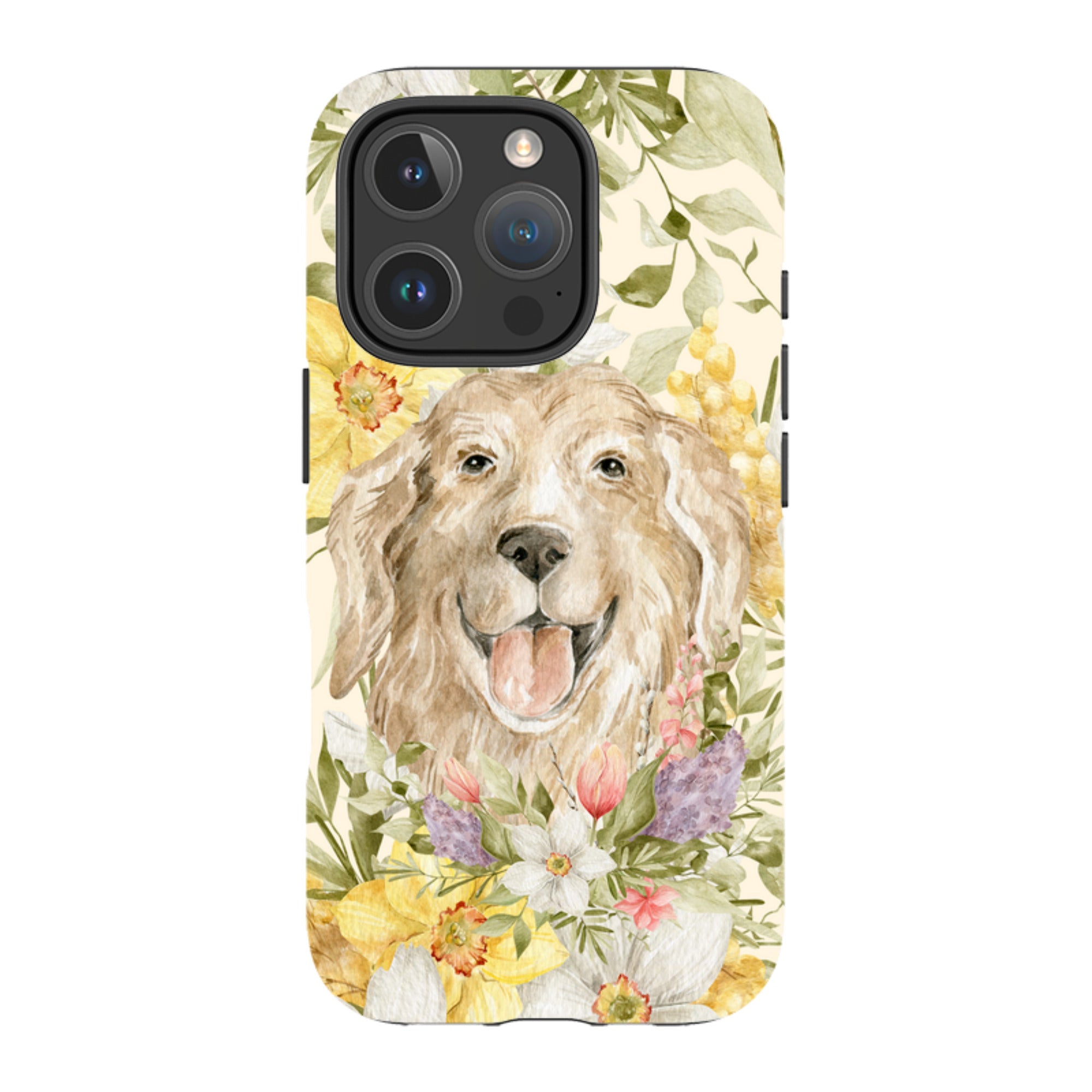 iPhone Tough Case - Floral Dog