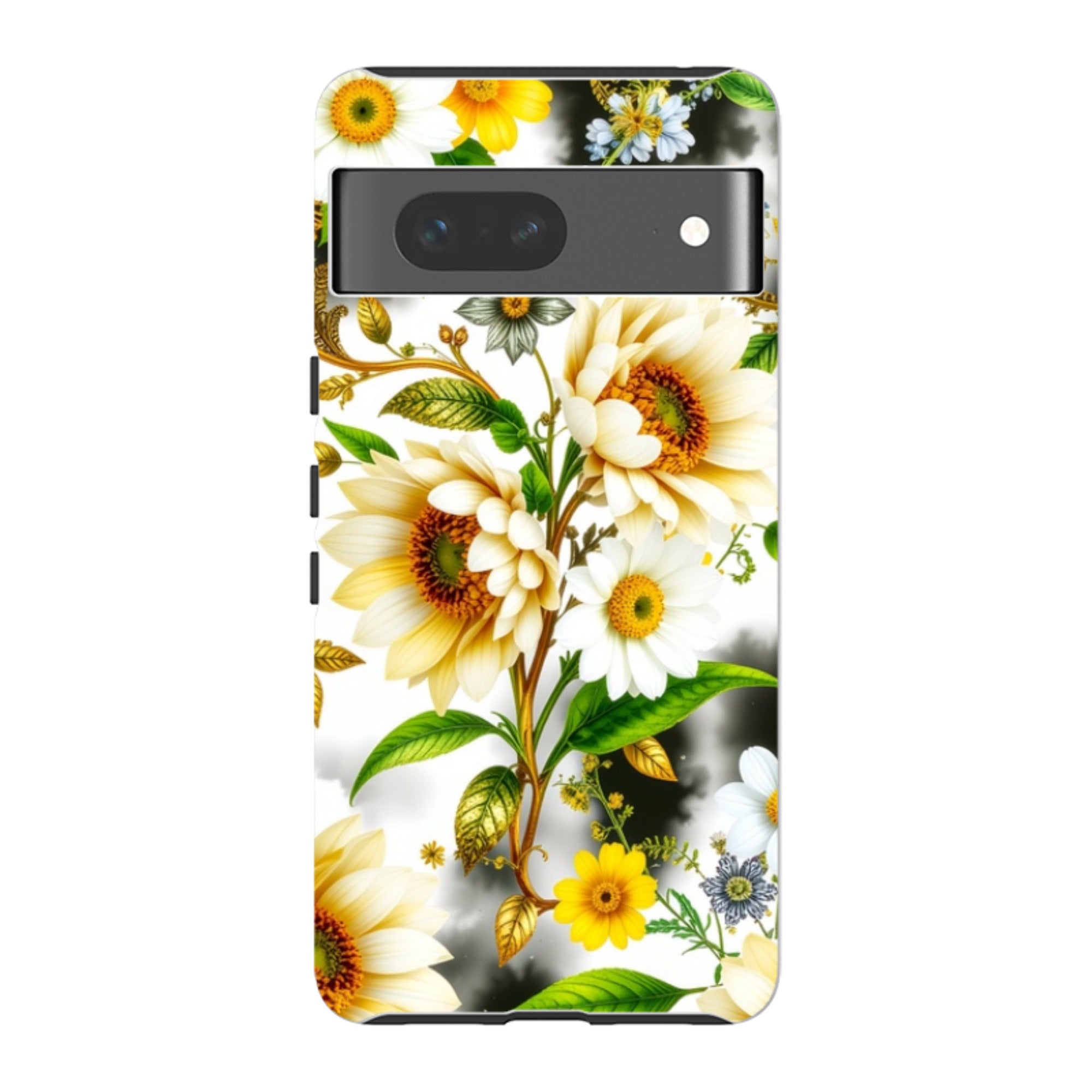 Google Tough Case - Gold Flowers