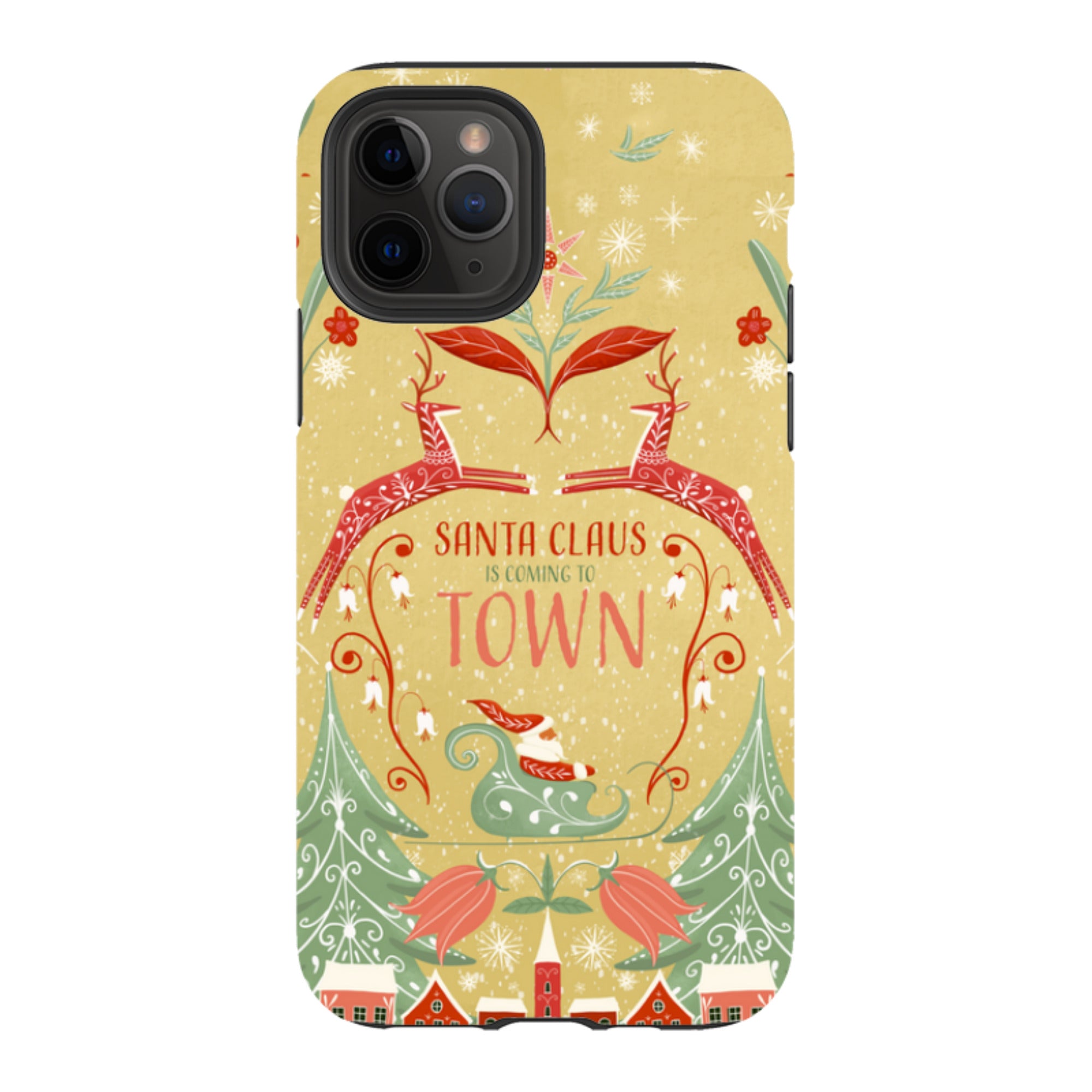 iPhone Tough Case - Santa Claus Is Coming To Town By Maja Lindberg