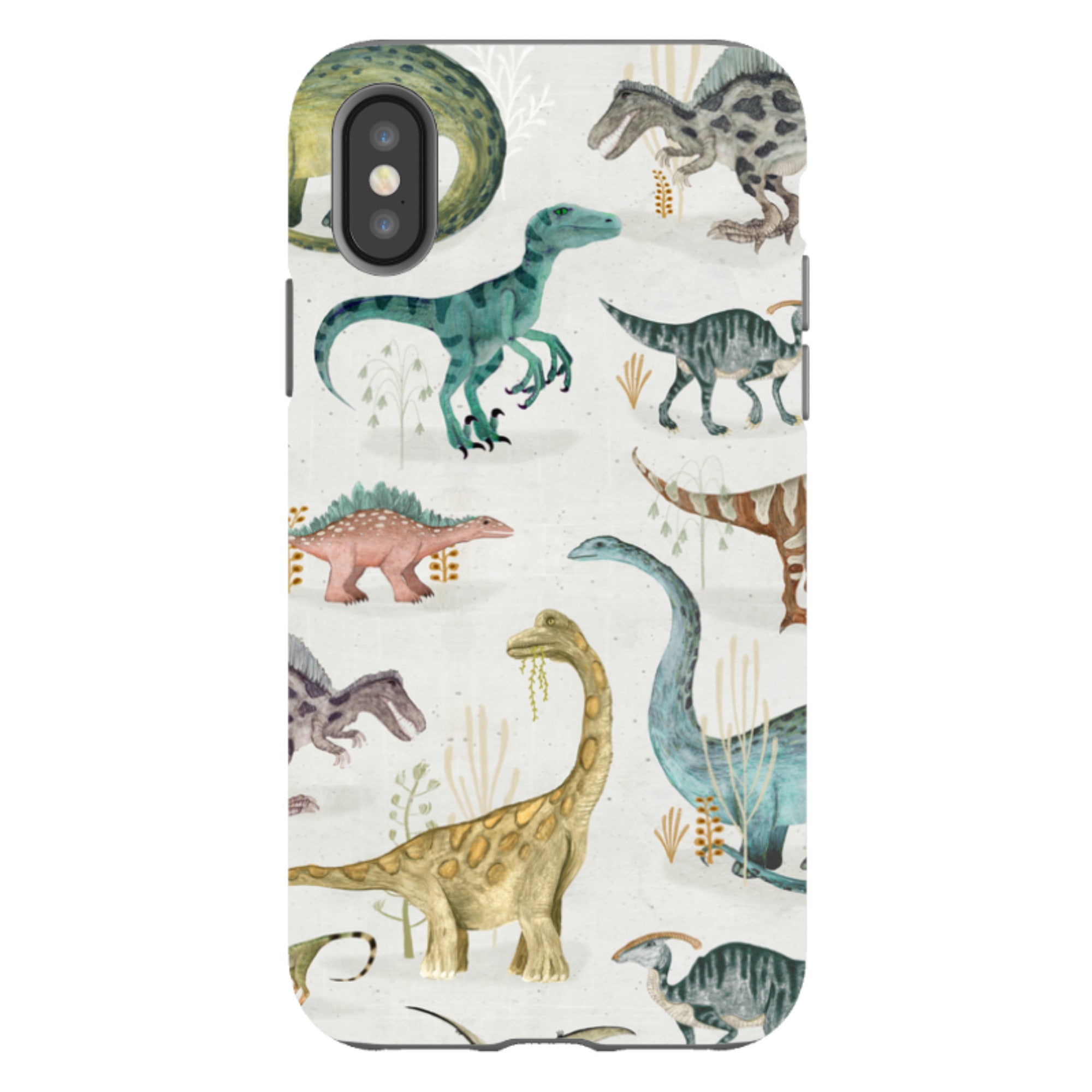 iPhone Tough Case - Dinosaur Pastel By Katherine Quinn