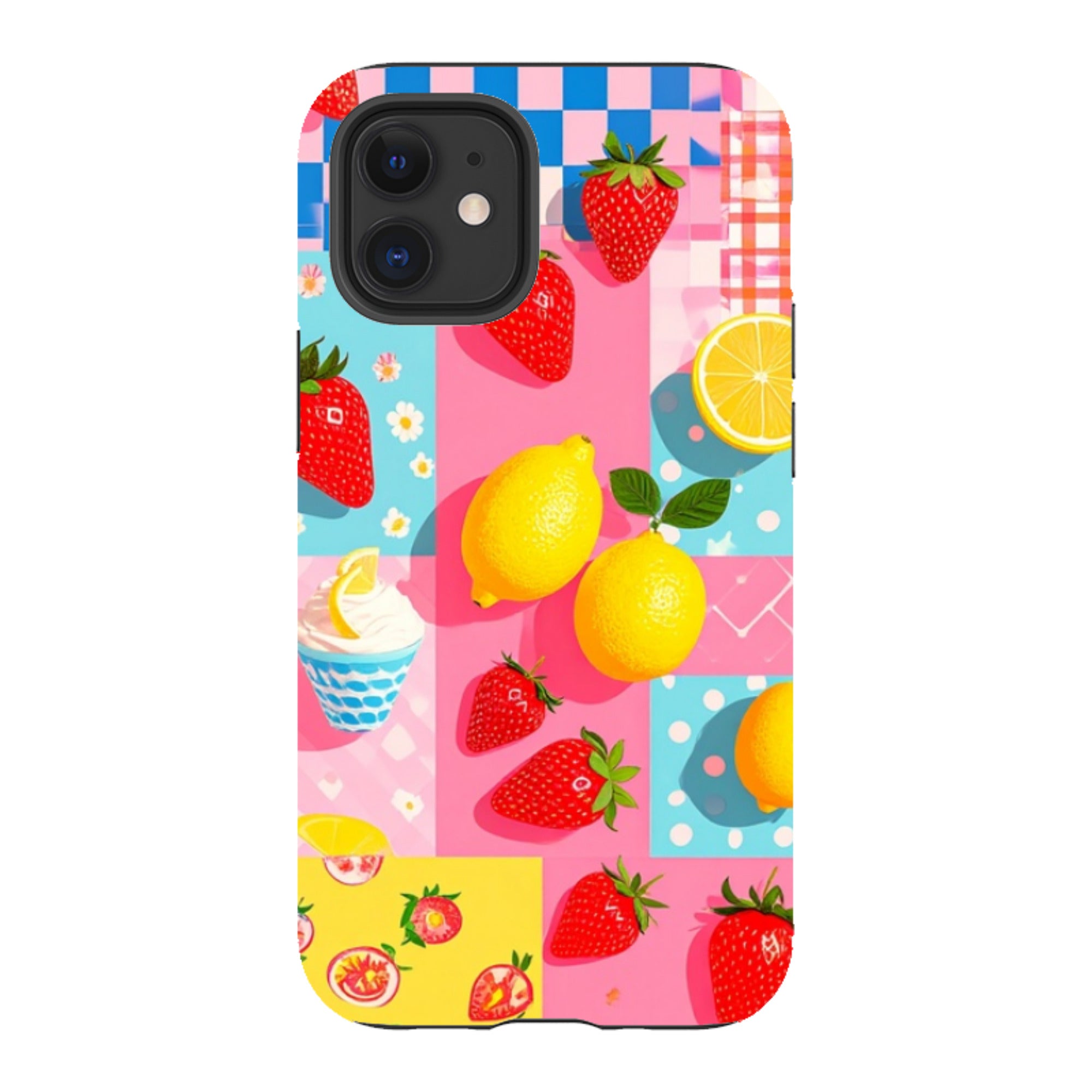 iPhone Tough Case - Lemon Strawberry Ice Cream