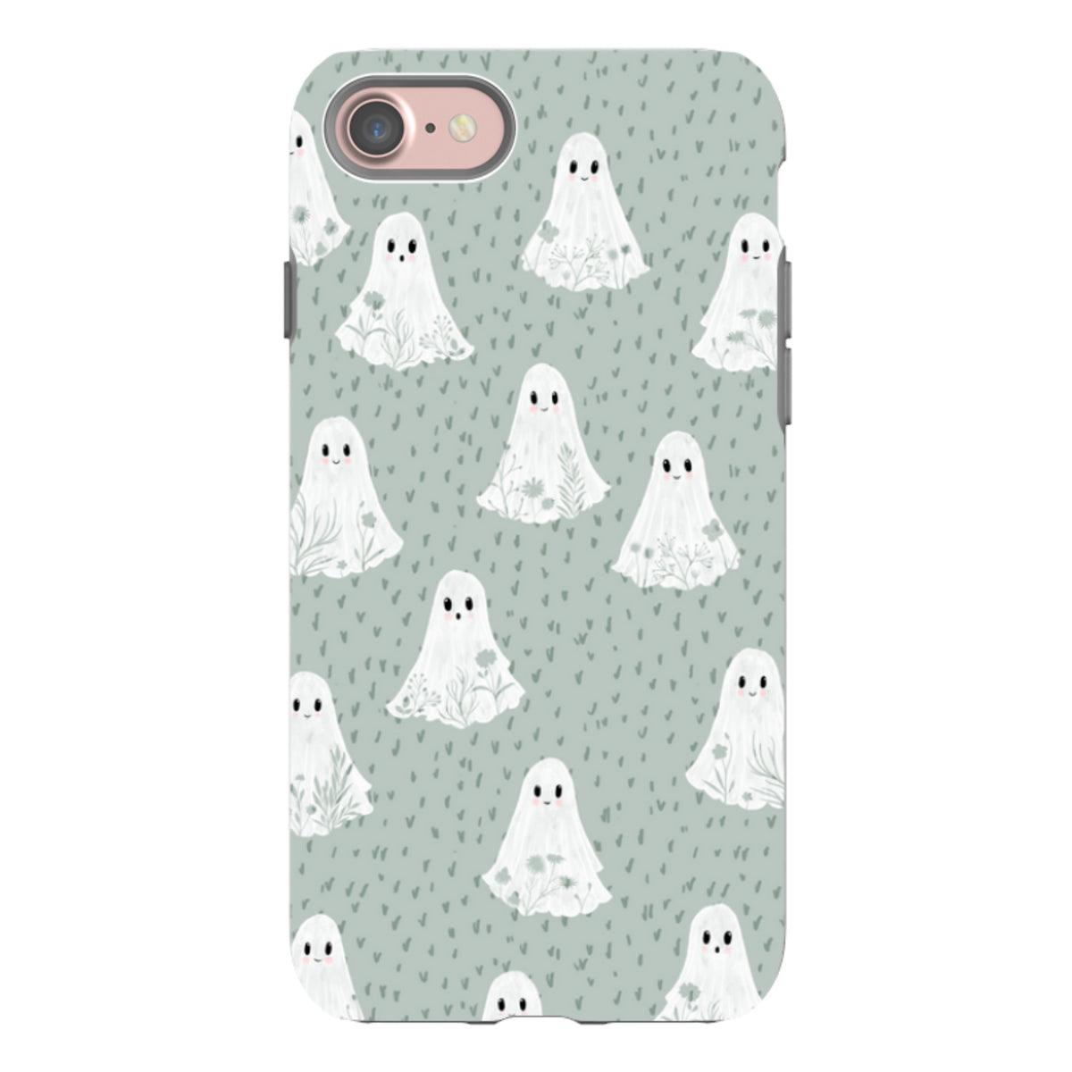 iPhone Tough Case - Floral Ghosts - Dusty Gourd By Katherine Quinn