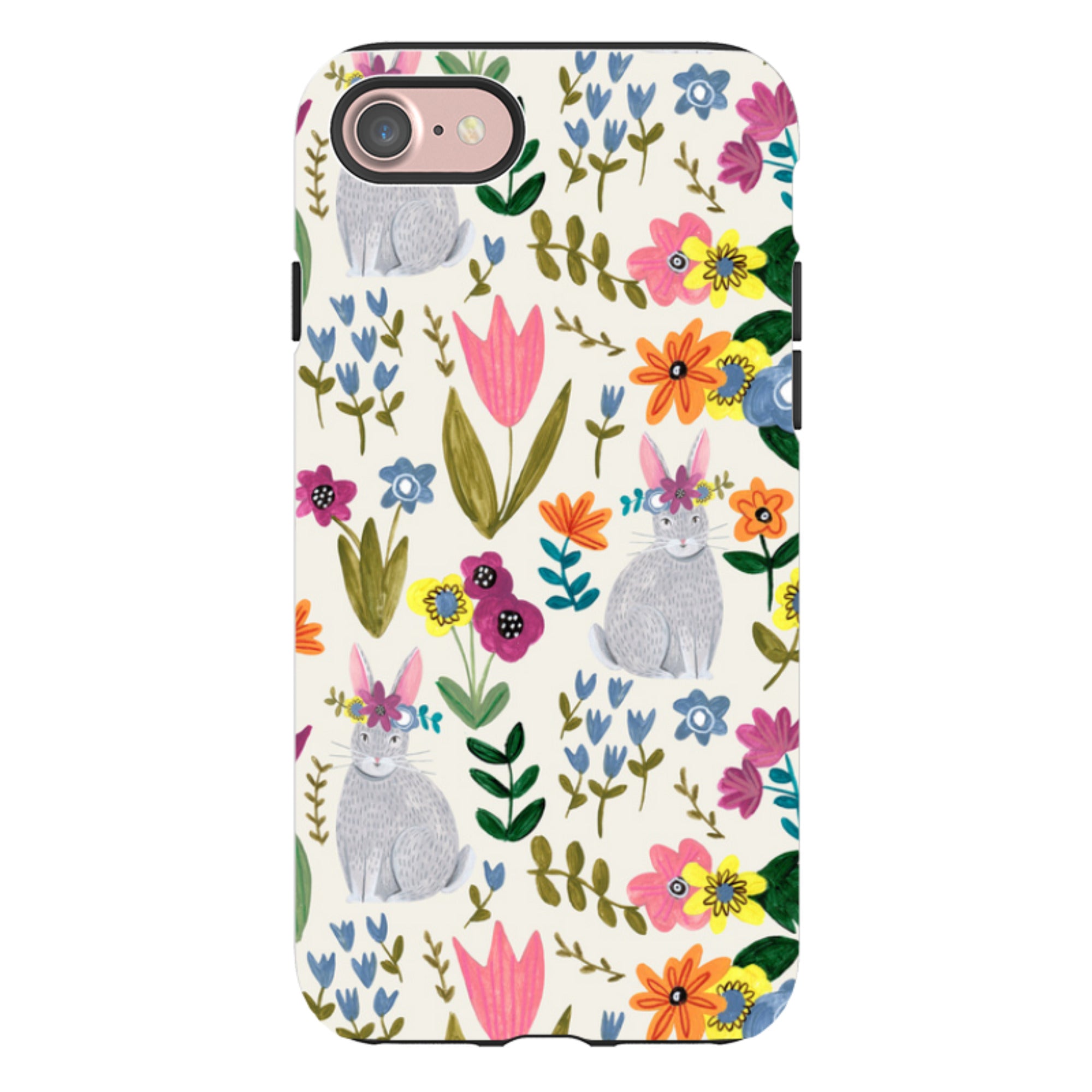 iPhone Tough Case - Rabbit Floral By Caroline Bonne Muller