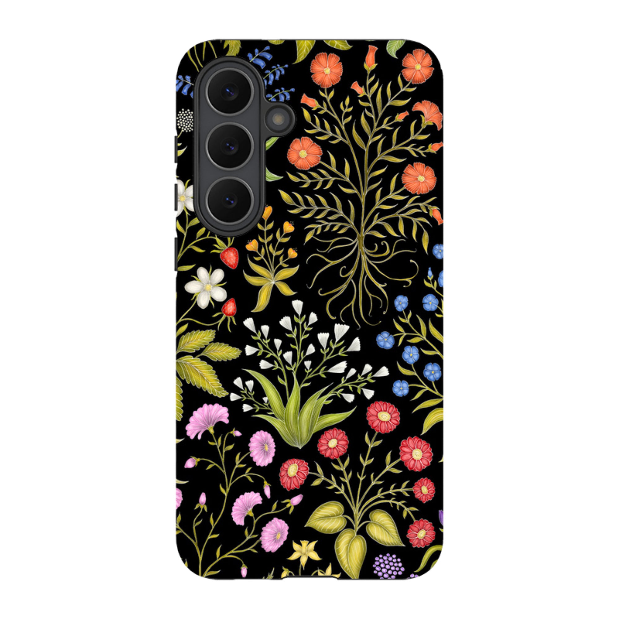 Samsung Tough Case - Fleurs Black By Catherine Rowe