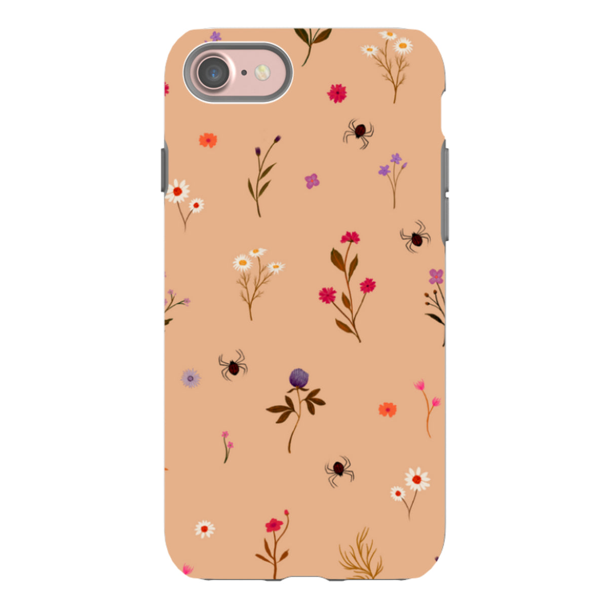 iPhone Tough Case - Florals and Spiders - Cider Clay By Katherine Quinn