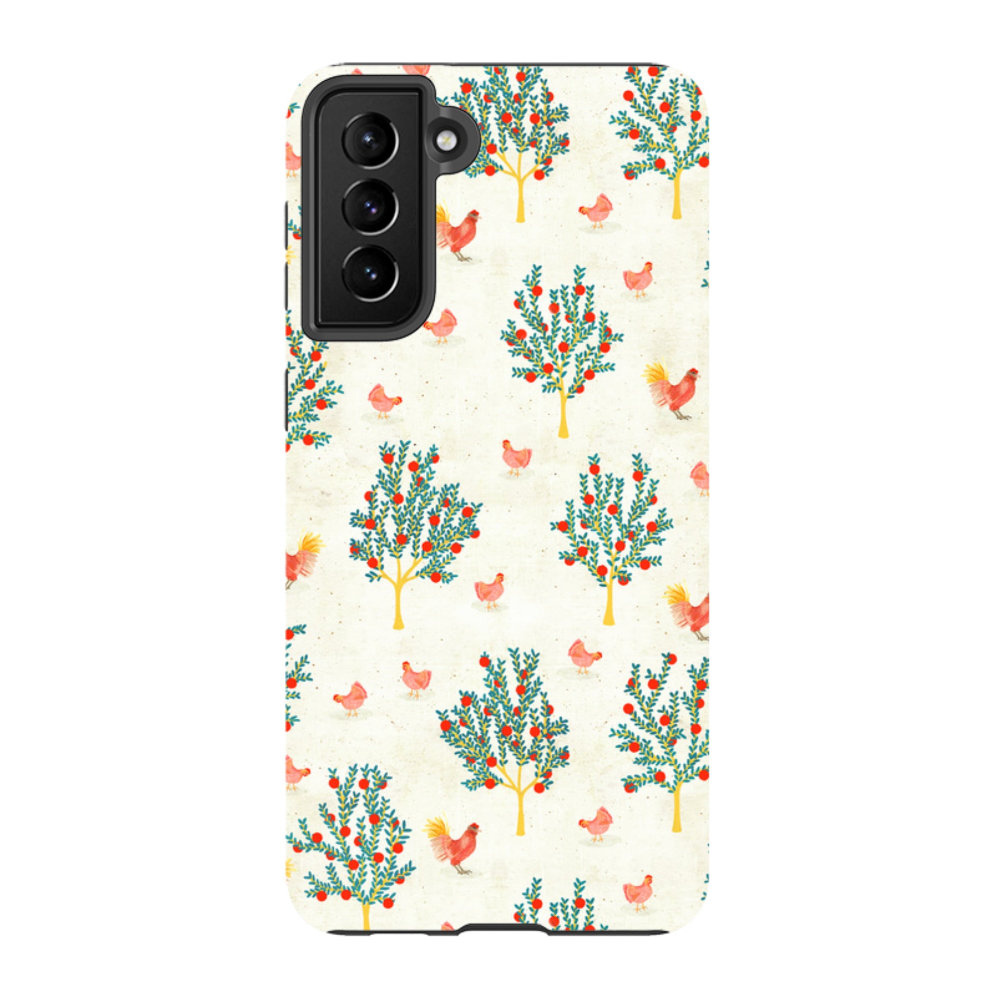 Samsung Tough Case - Apple Trees And Chickens Cream By Katherine Quinn