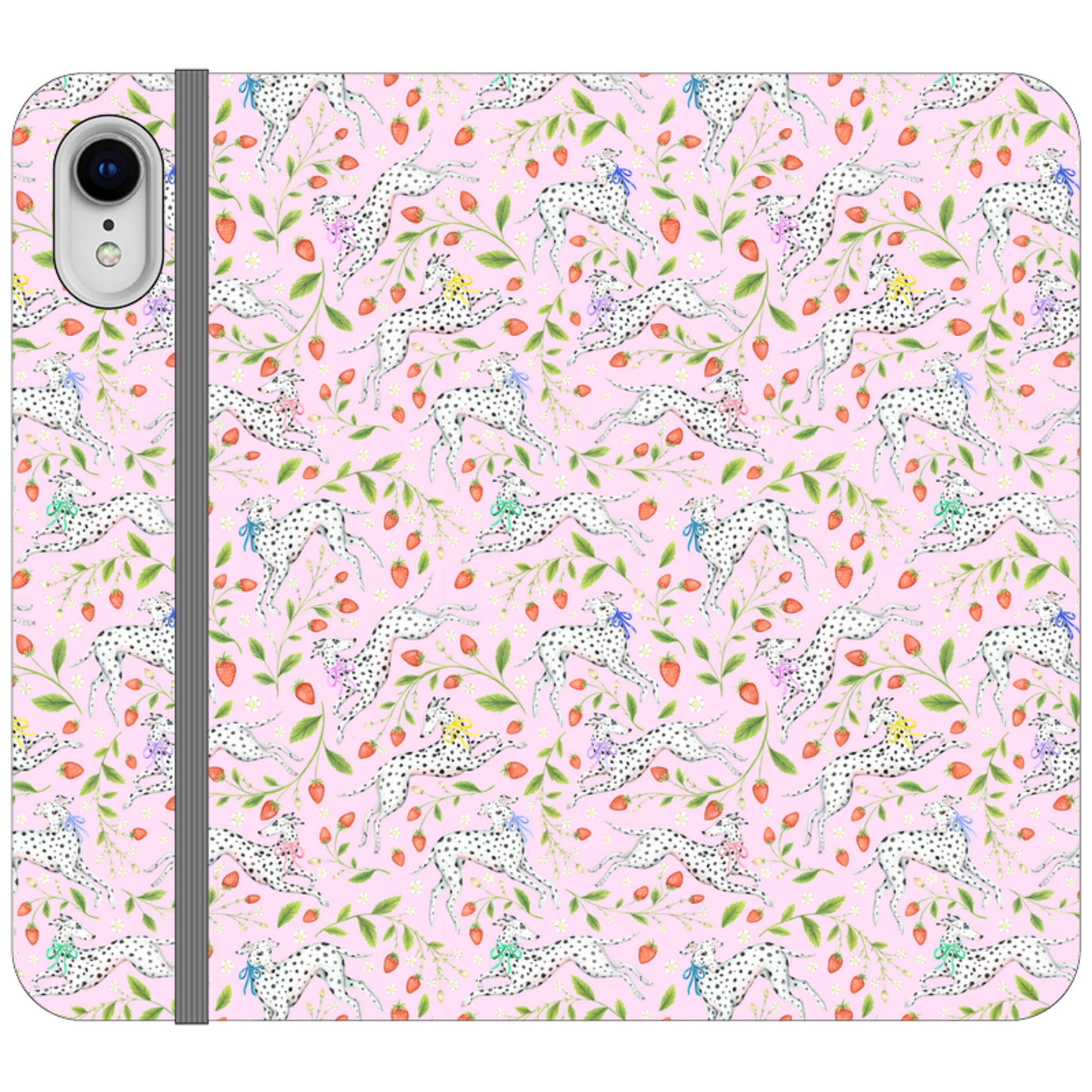 Spots and Strawbs Wallet Case By Catherine Rowe