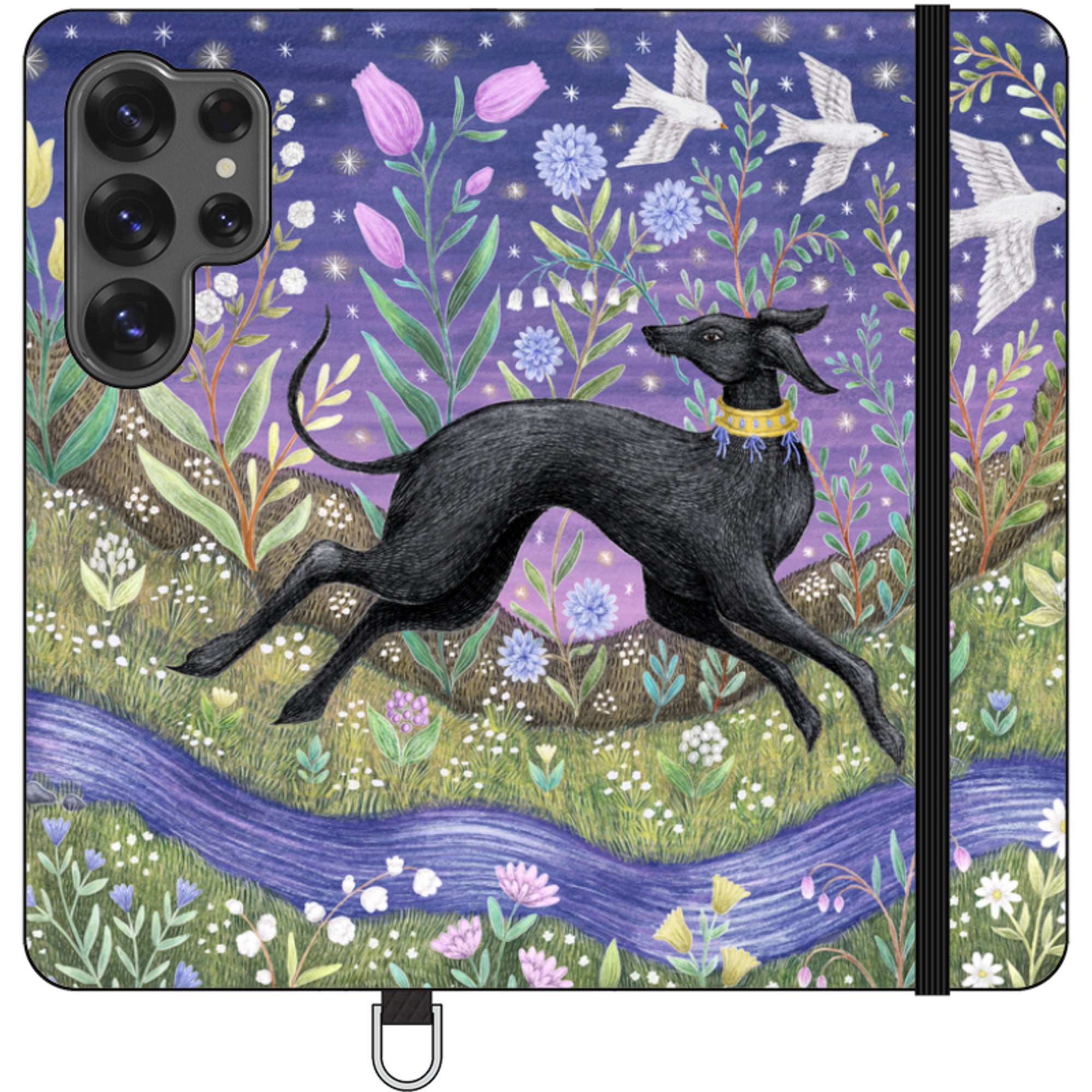 Meadow Hound Wallet Case By Catherine Rowe