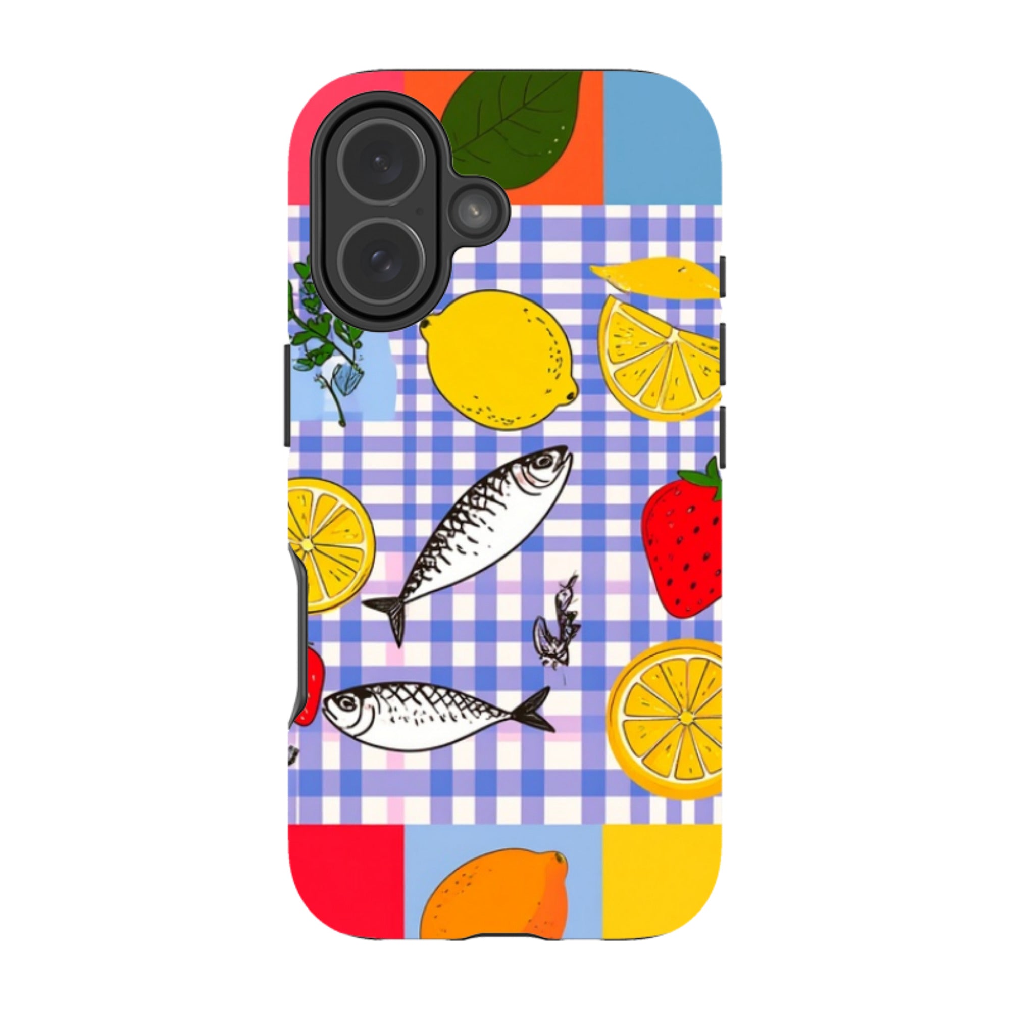 iPhone MagSafe Tough Case - Sardines and Checks
