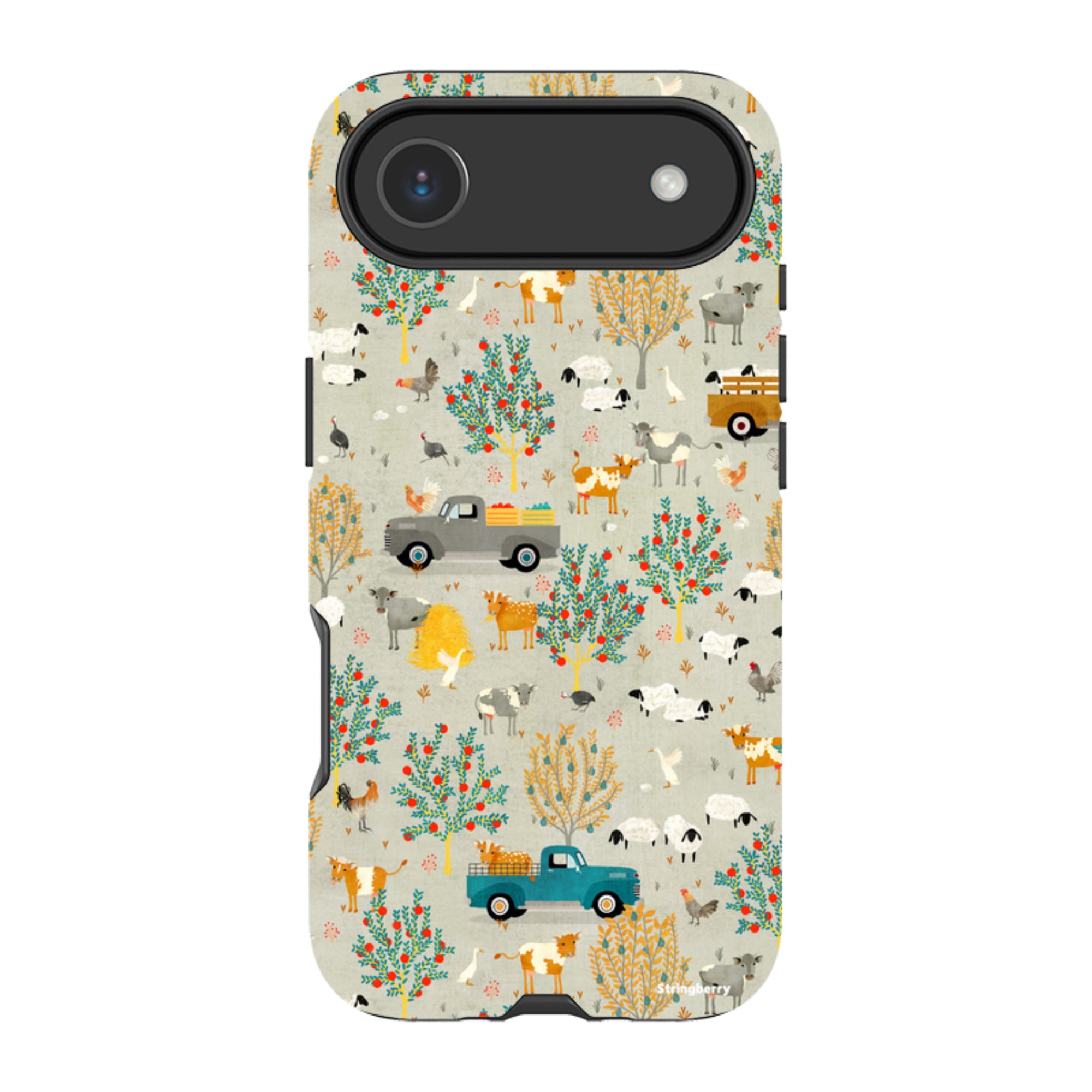 iPhone Tough Case - Farm Life Grey By Katherine Quinn