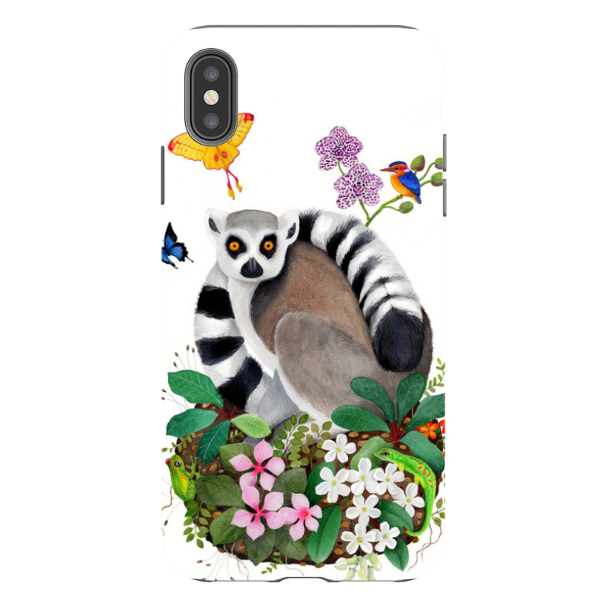 iPhone Tough Case - Madagascar Lemur By Bex Parkin