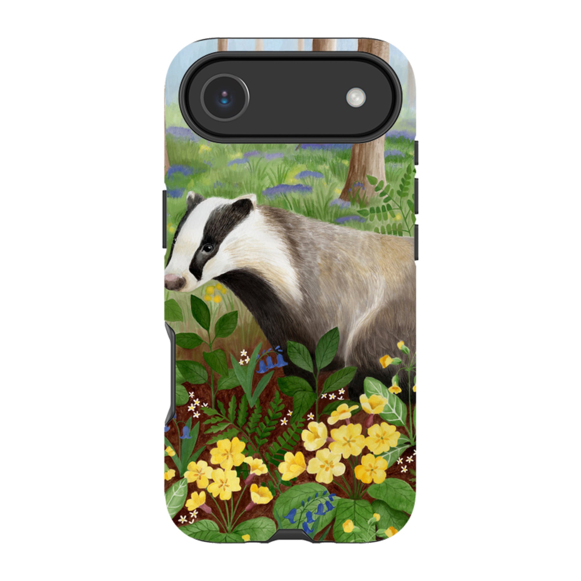 iPhone Tough Case - Bluebell Badger By Bex Parkin