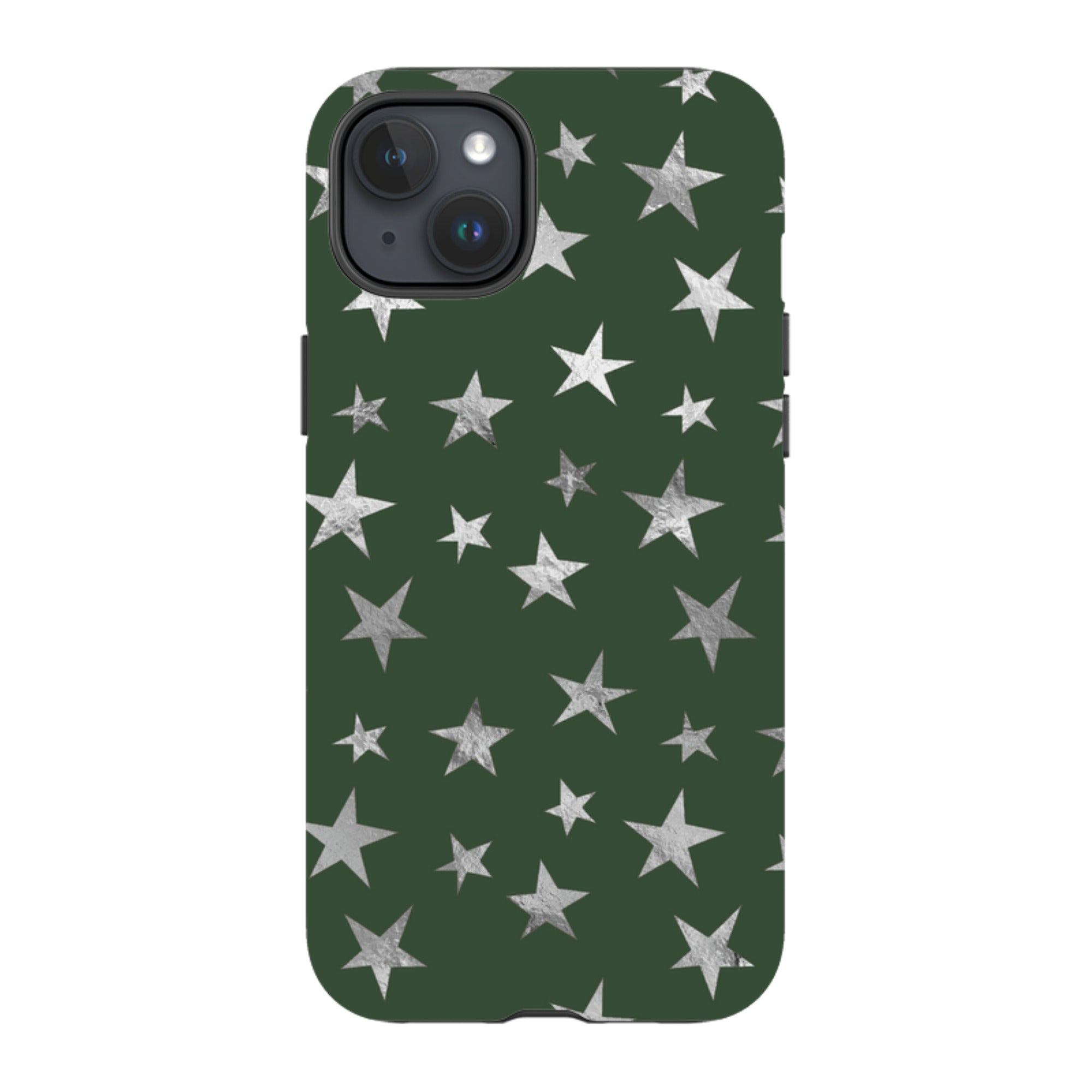 iPhone MagSafe Tough Case - Green and Silver Stars