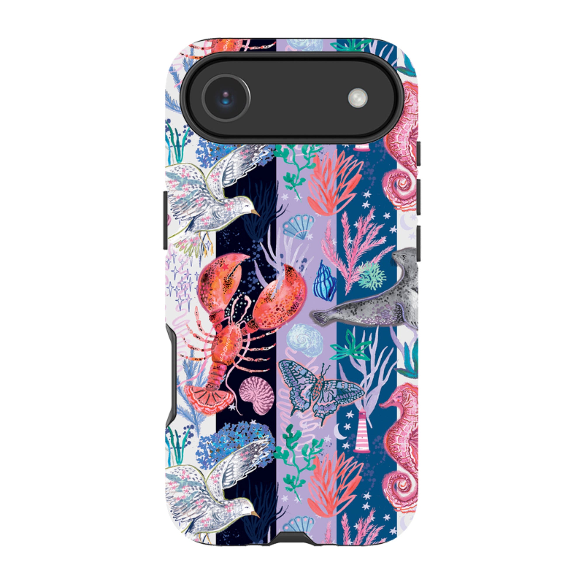 iPhone MagSafe Tough Case - Coastal Calling Stripe II By Emma Frances Grant